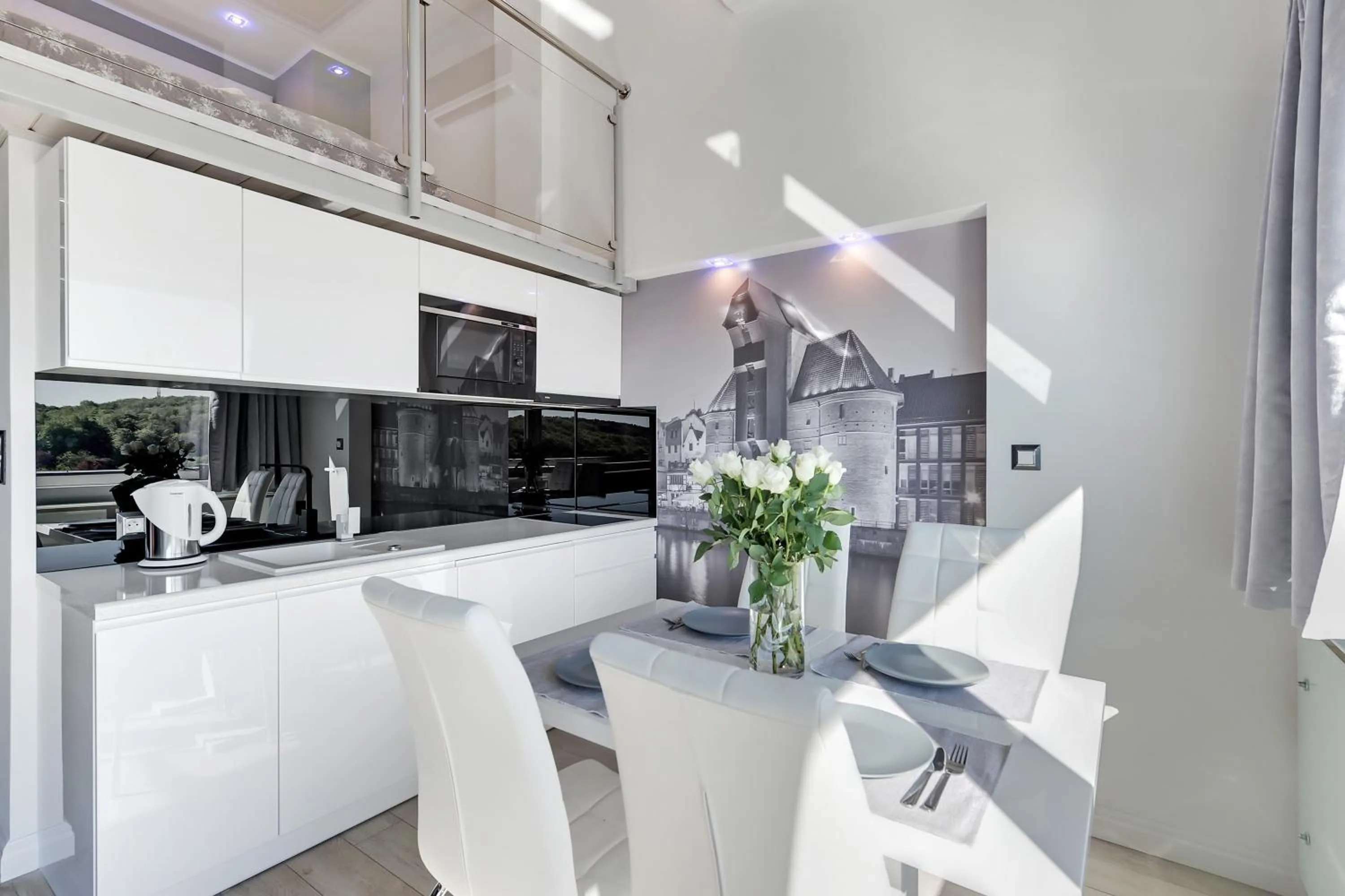 Kitchen or kitchenette in Panorama- the View of Gdańsk by Elite Apartments
