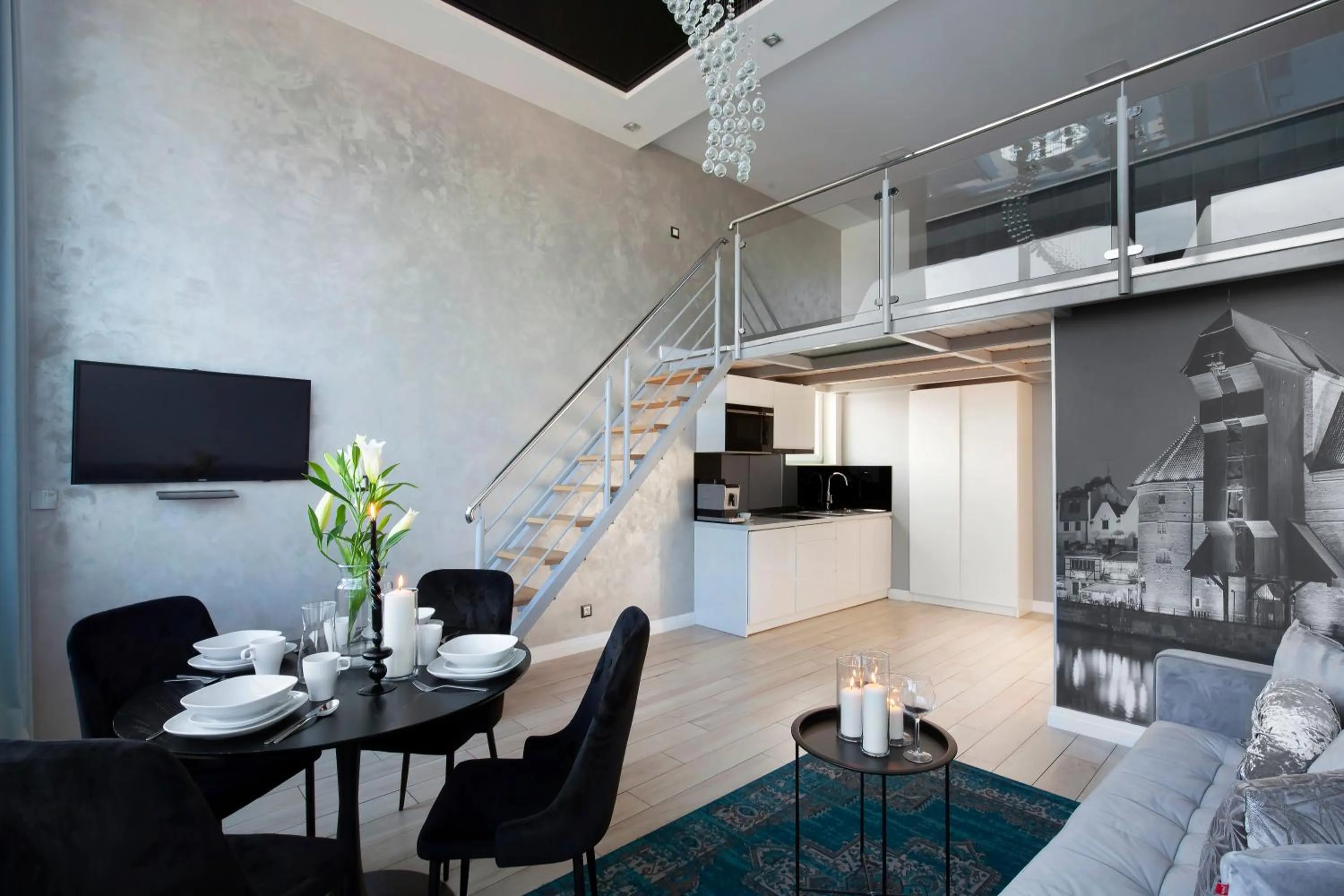 TV and multimedia in Panorama- the View of Gdańsk by Elite Apartments