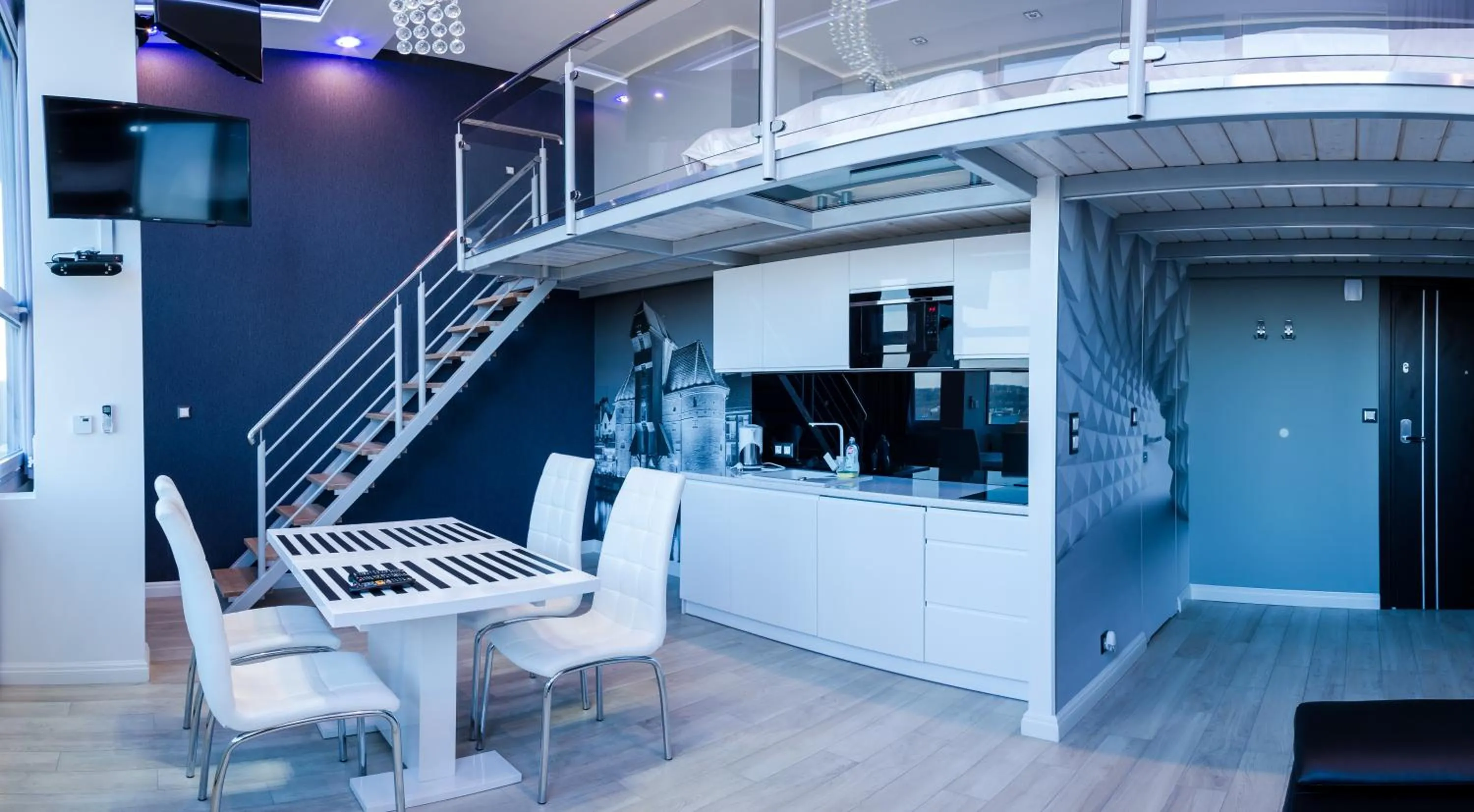 TV and multimedia in Panorama- the View of Gdańsk by Elite Apartments