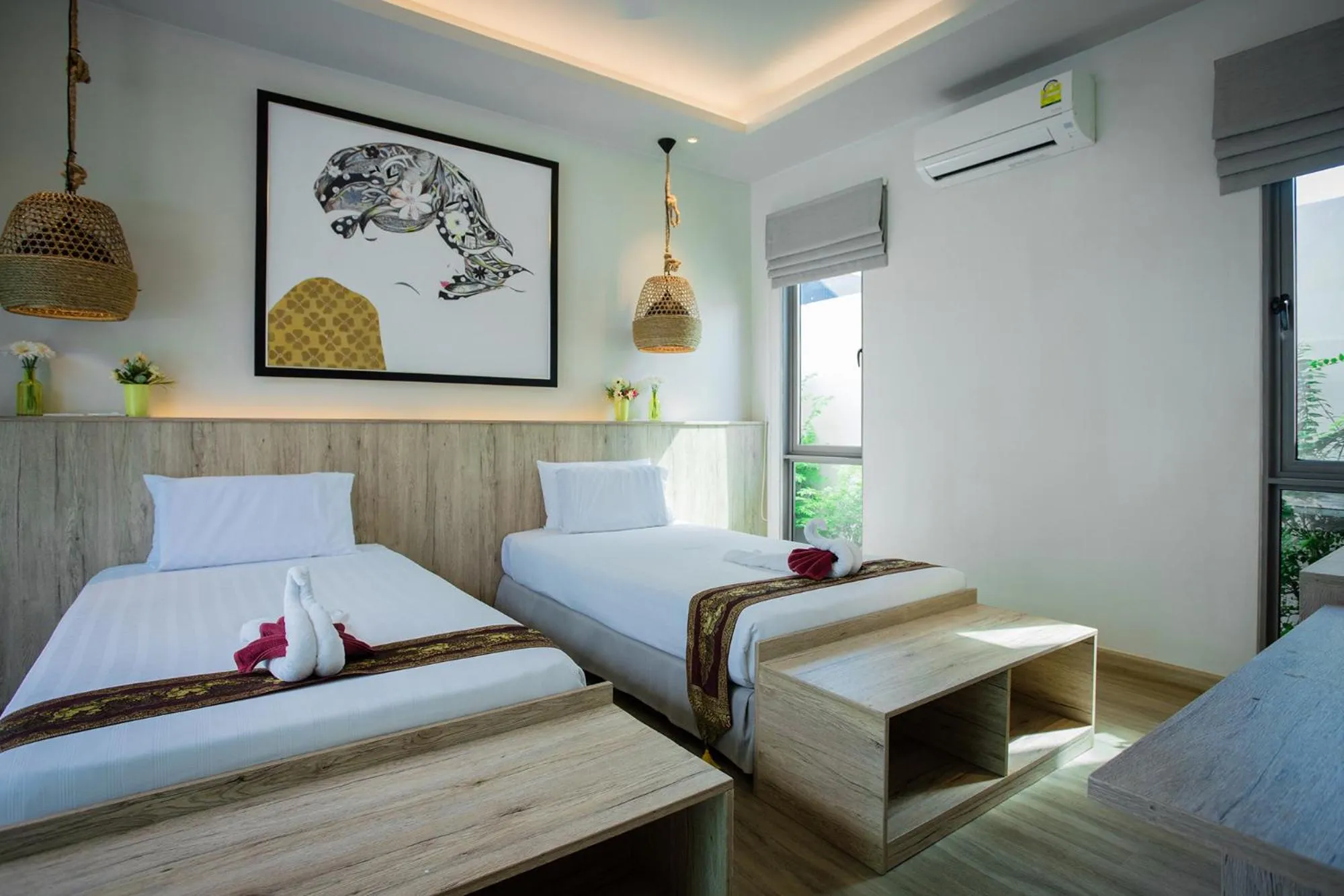 Bed in Yipmunta Pool Villa - SHA Plus Certified