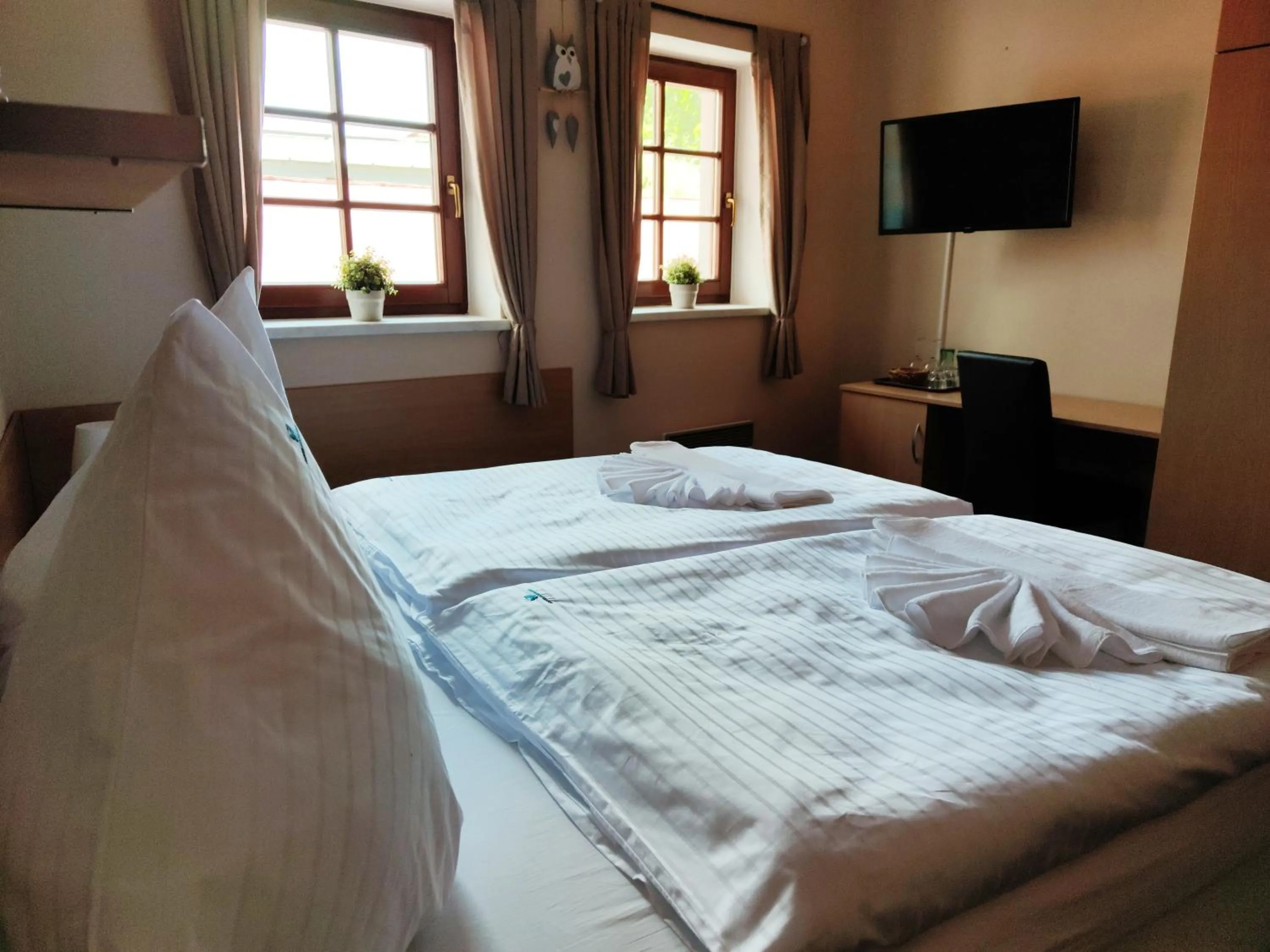 Bed in Hotel Modrásek