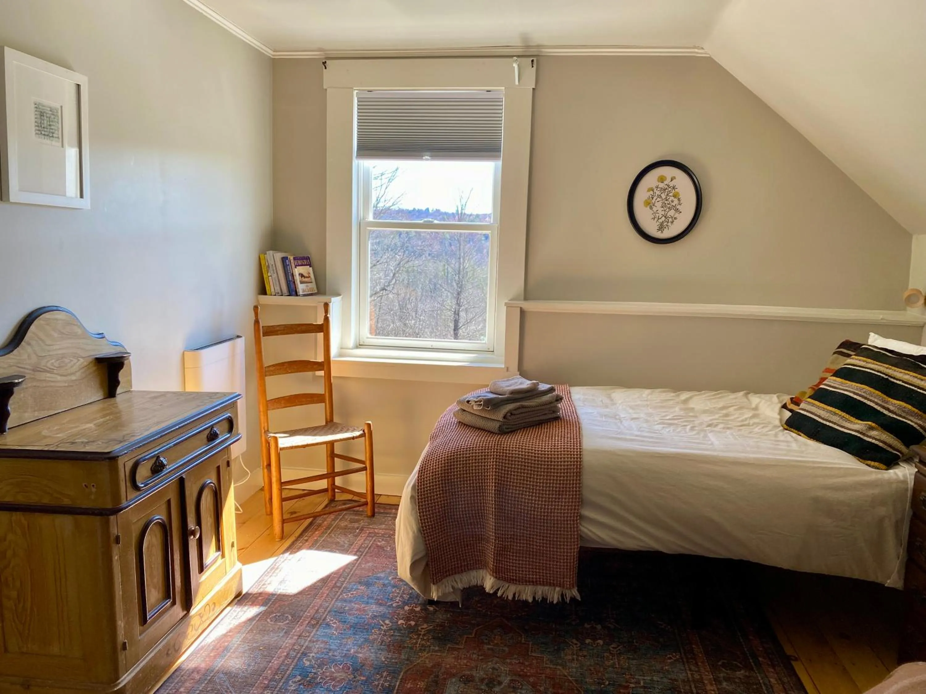Bed in Craftsbury Farmhouse