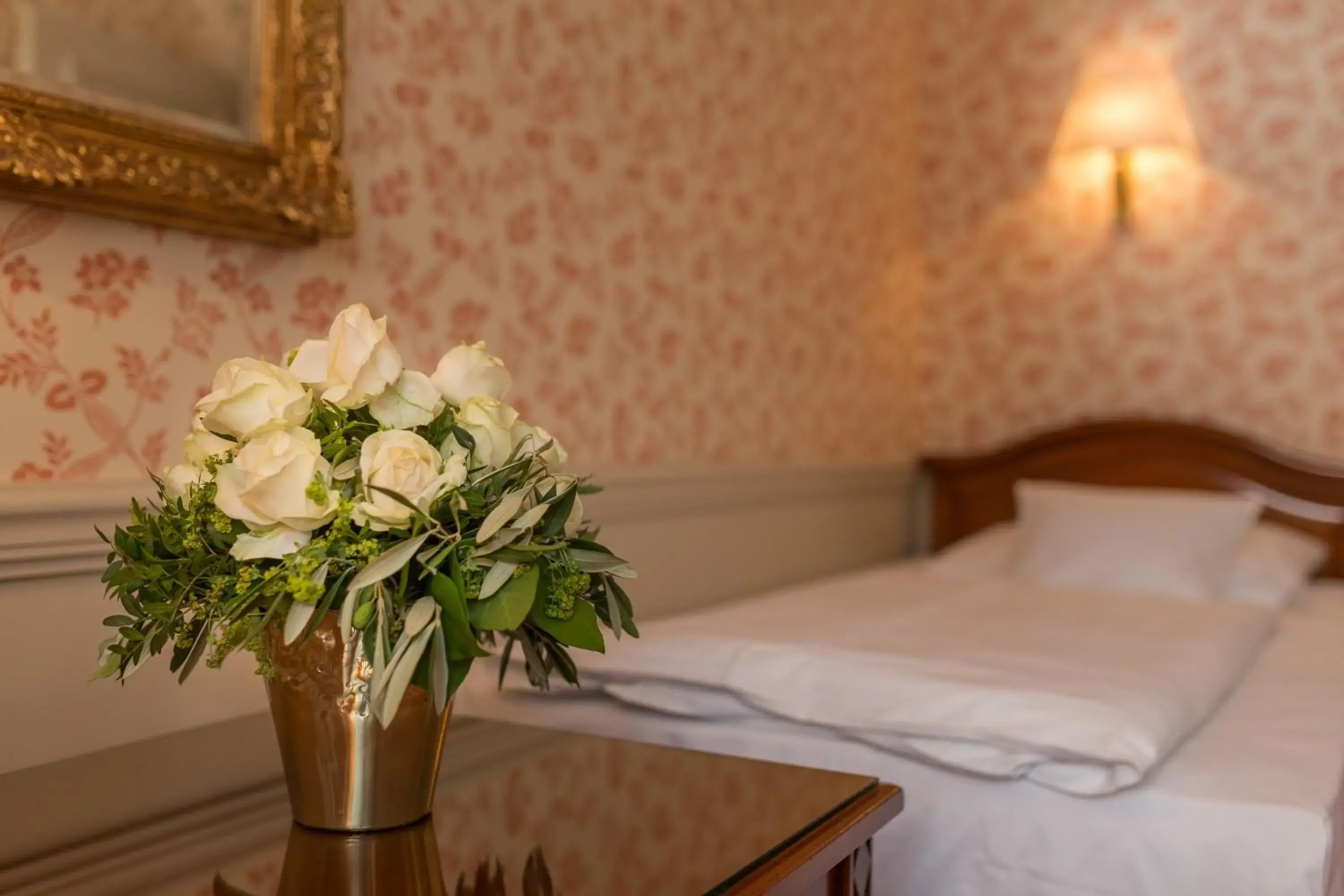 Decorative detail, Bed in Atlantic Parkhotel Decorative detail, Bed in Atlantic Parkhotel