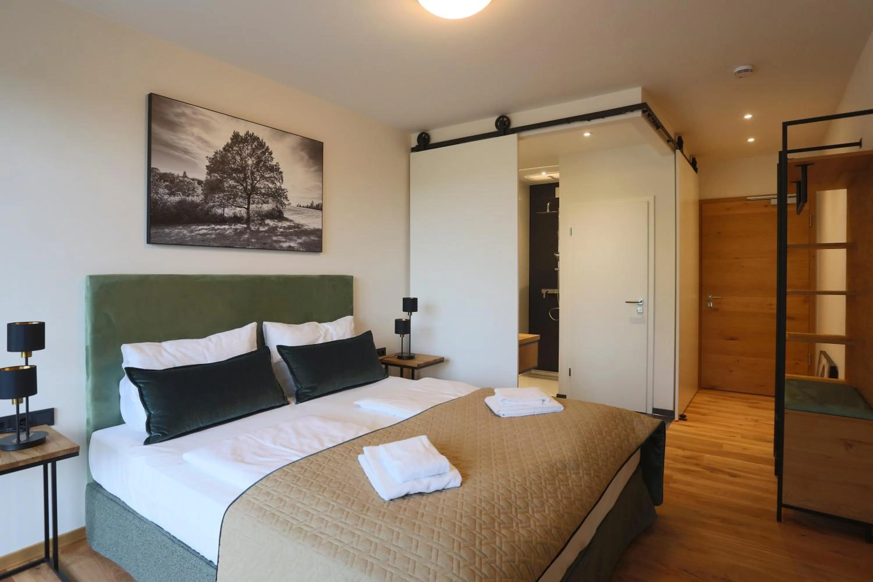 Bedroom, Bed in Naturhotel Wittelsbach