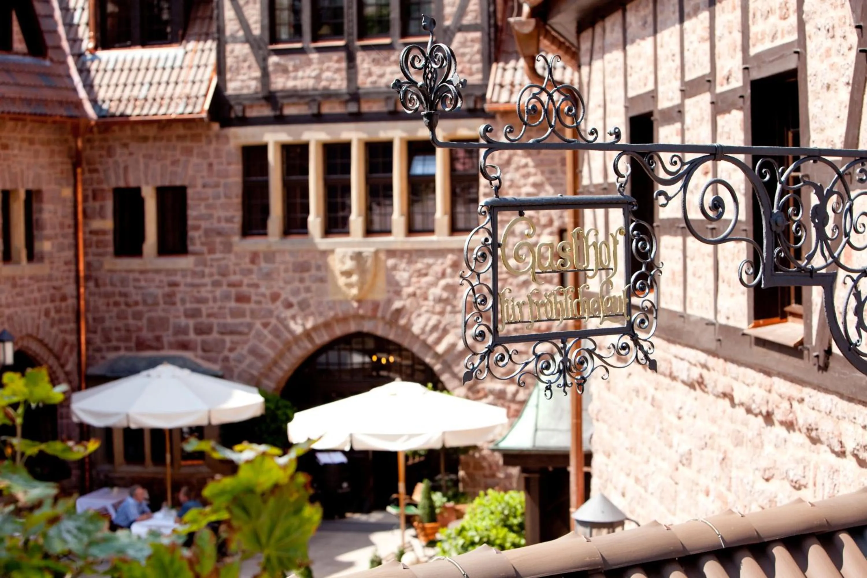 Patio in Romantik Hotel auf der Wartburg