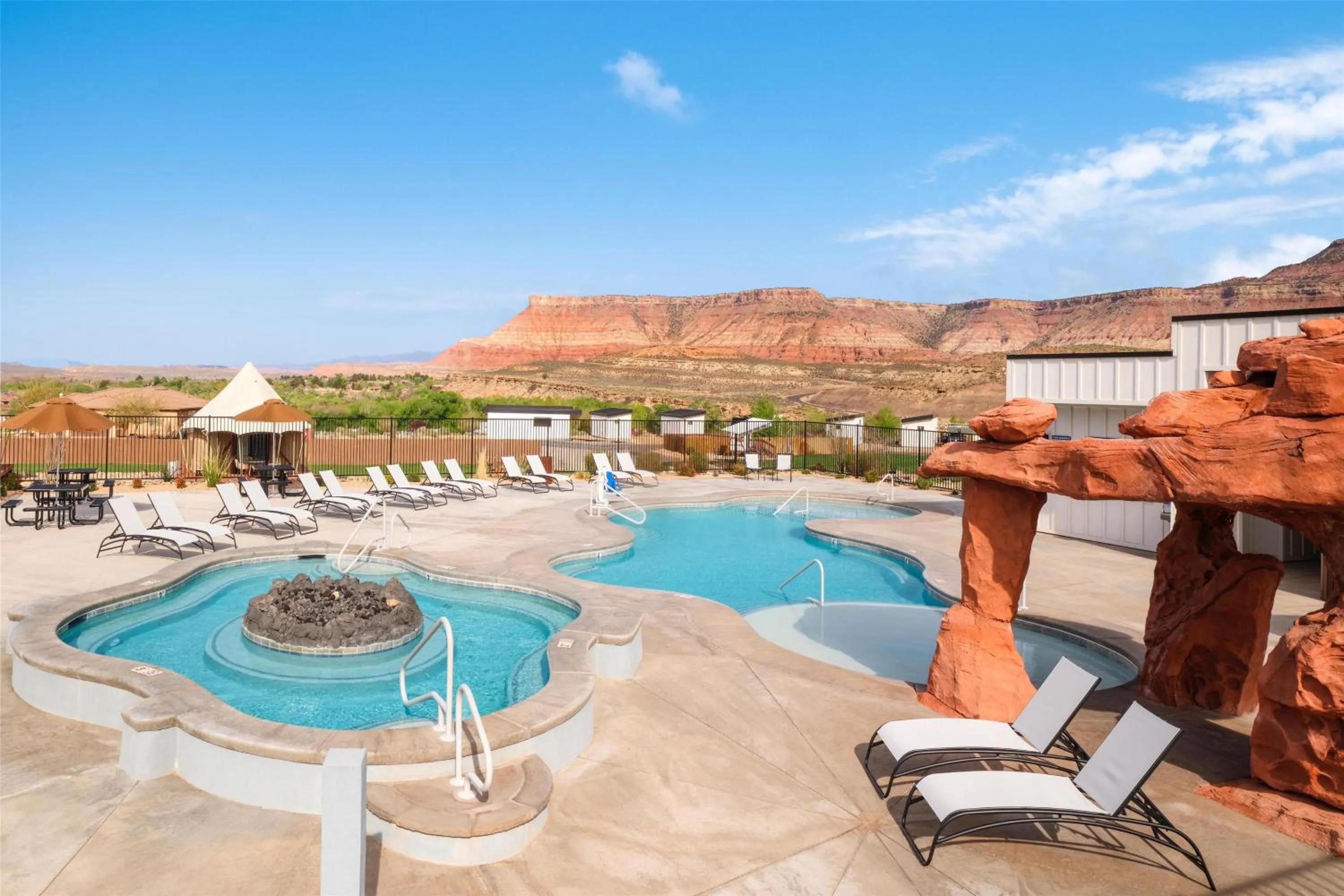 Pool view in Zion Wildflower Resort