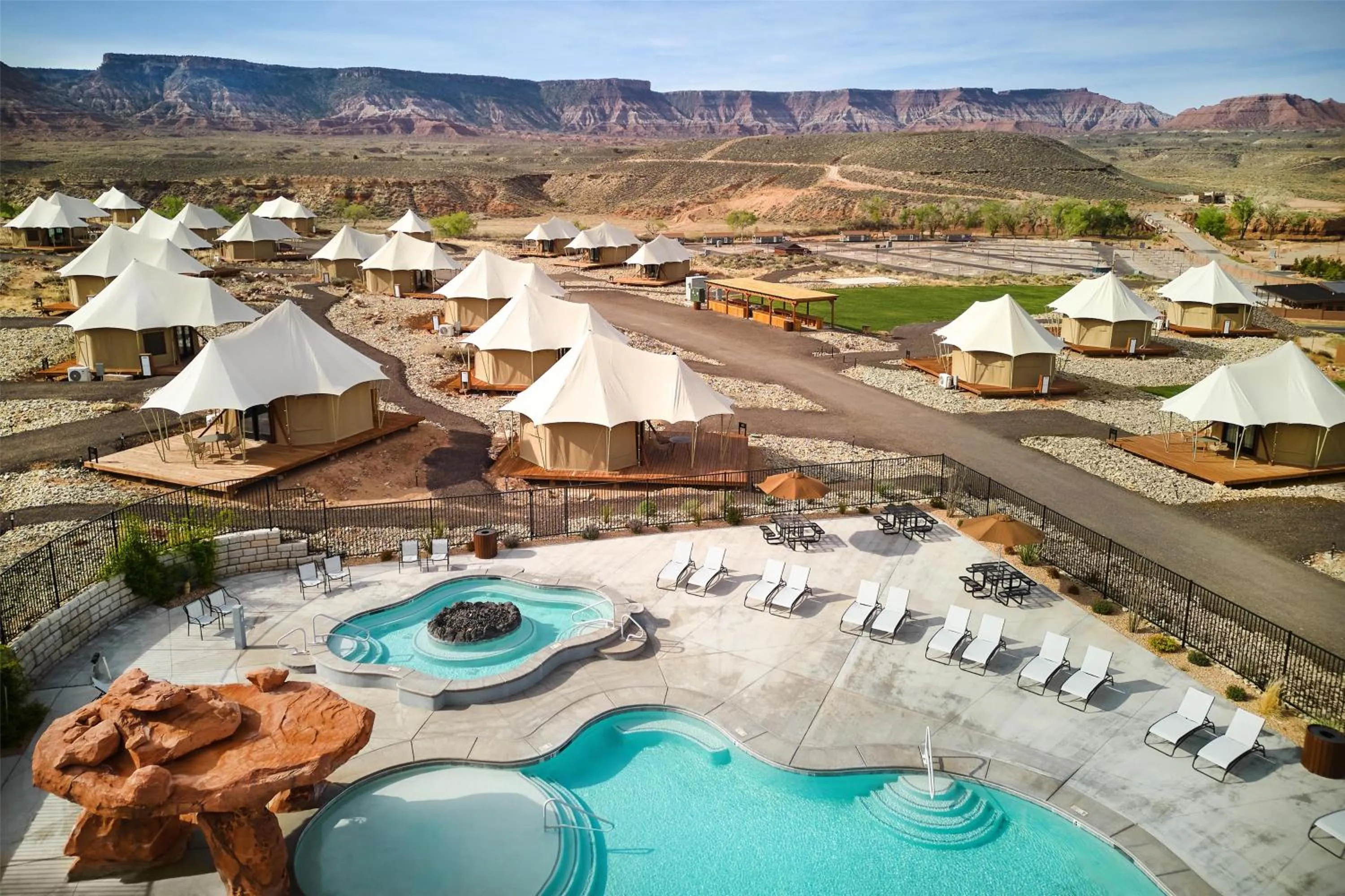 Pool view in Zion Wildflower Resort