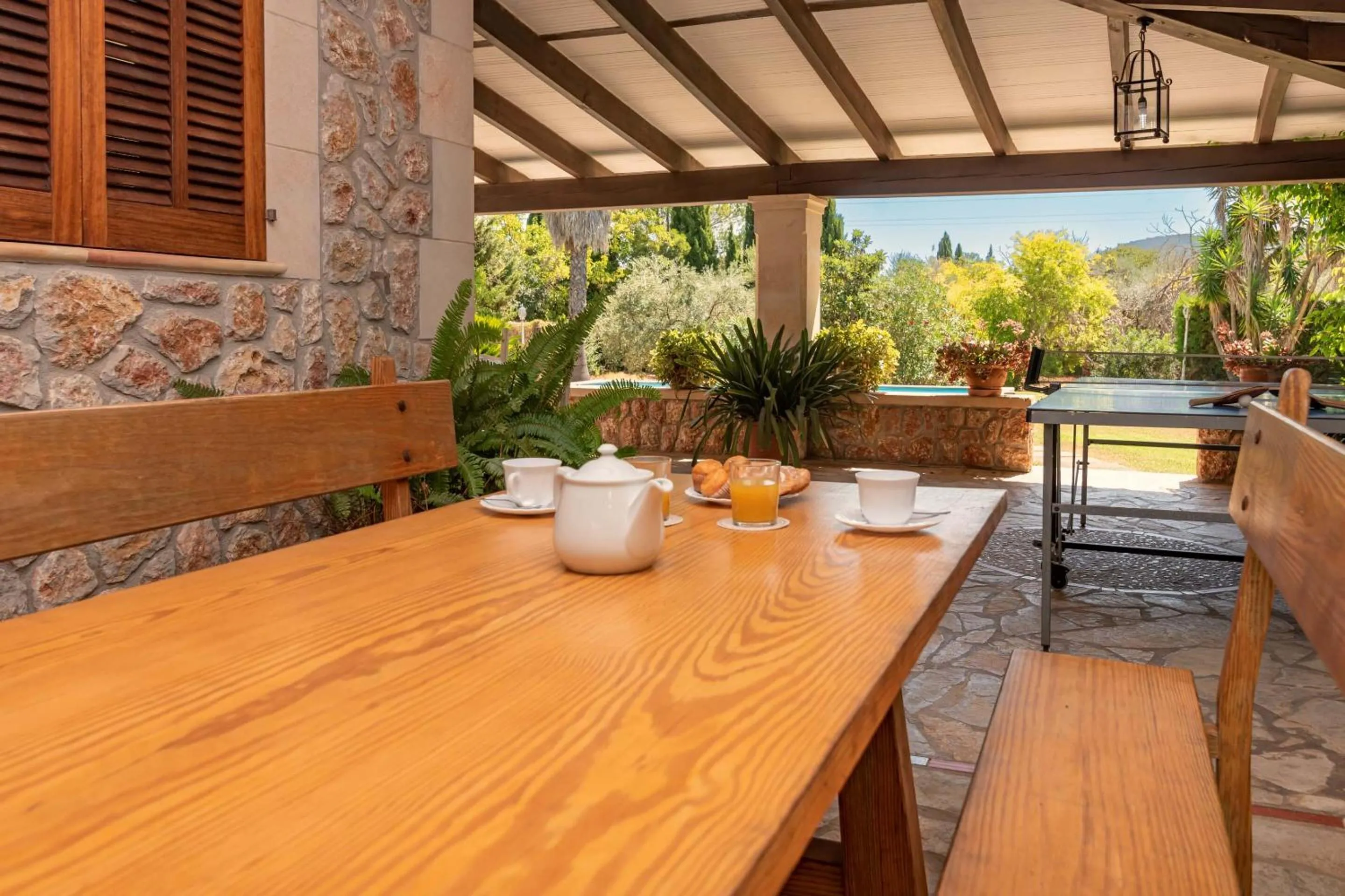 Table tennis in Villa Colonya by Sealand Villas