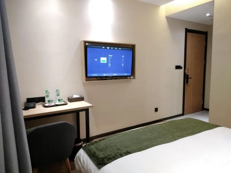 Bed in GreenTree Inn Lanzhou Donghu Square Provincial People's Hospital