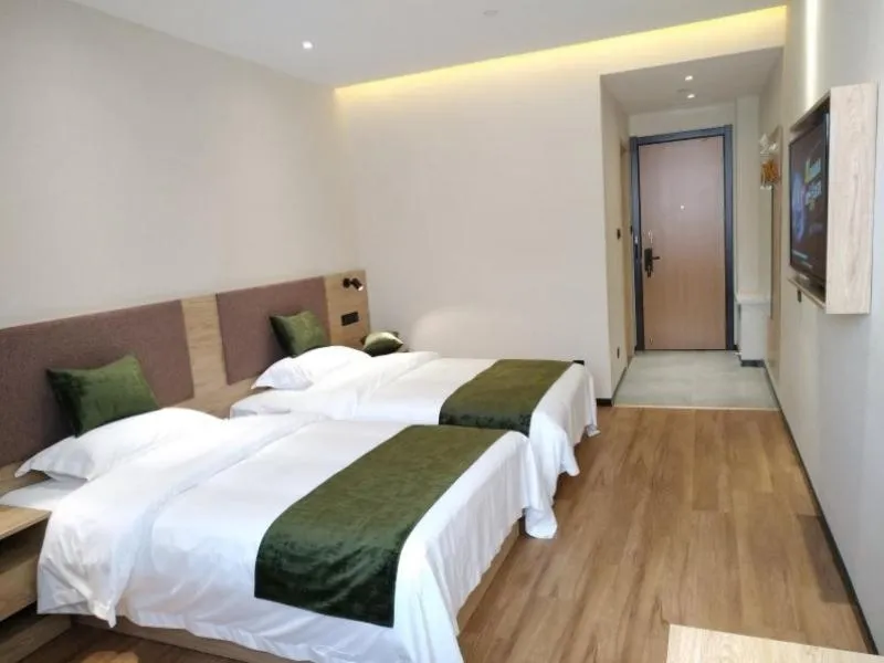 Bed in GreenTree Inn Lanzhou Donghu Square Provincial People's Hospital