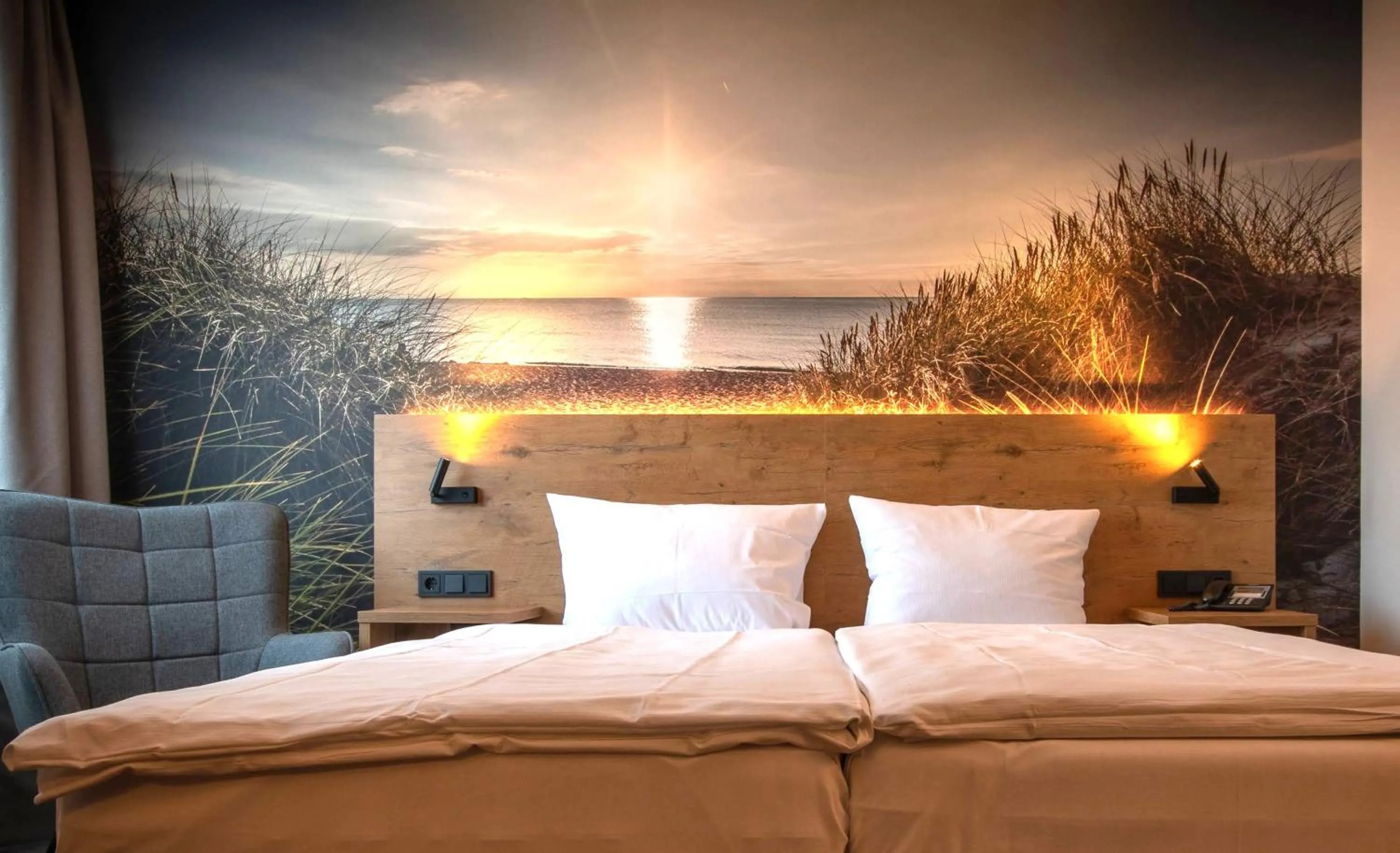 Bed in Hotel Stadt Aurich