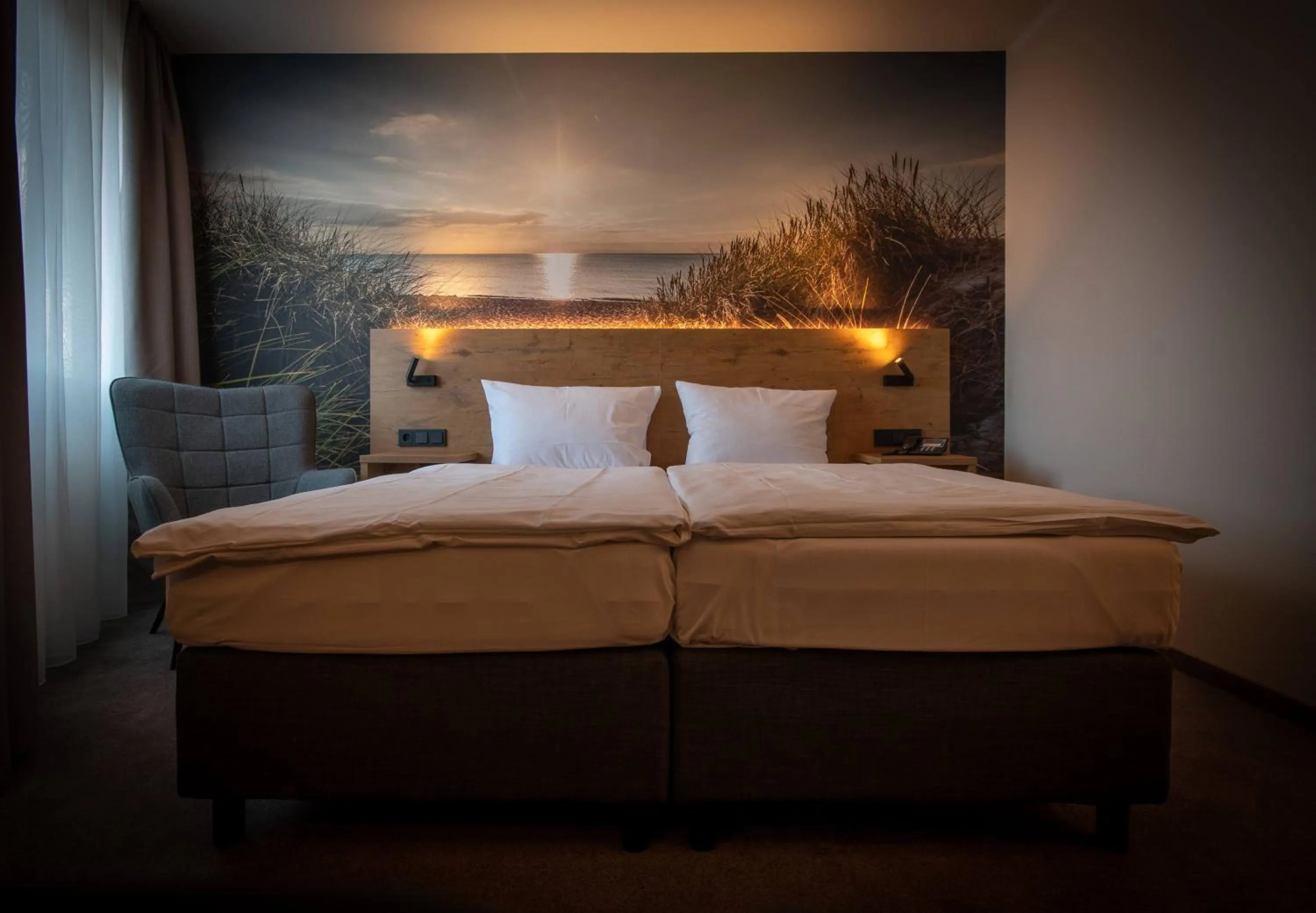 Bed in Hotel Stadt Aurich