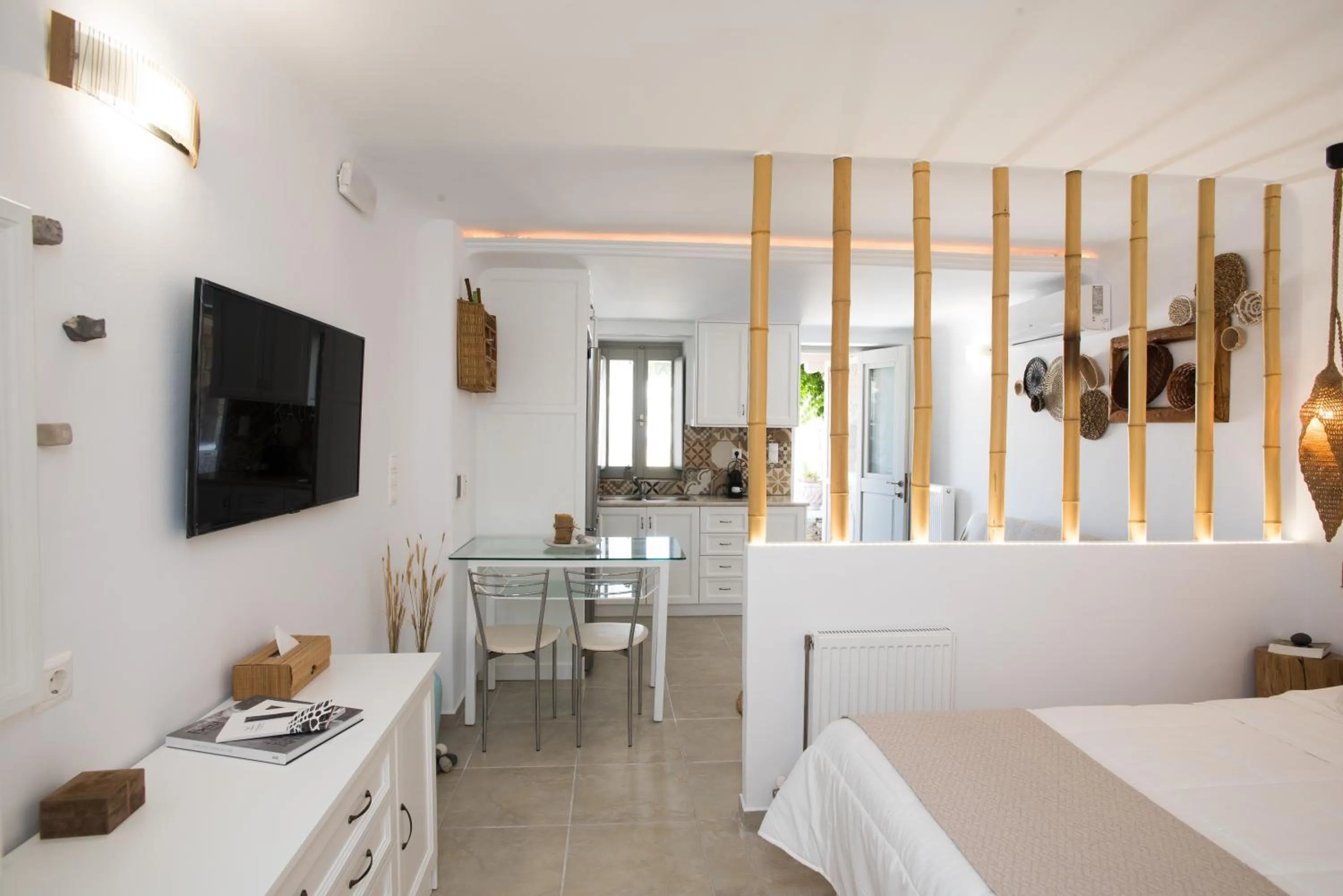 Bed in Mykonos Dot Apartments