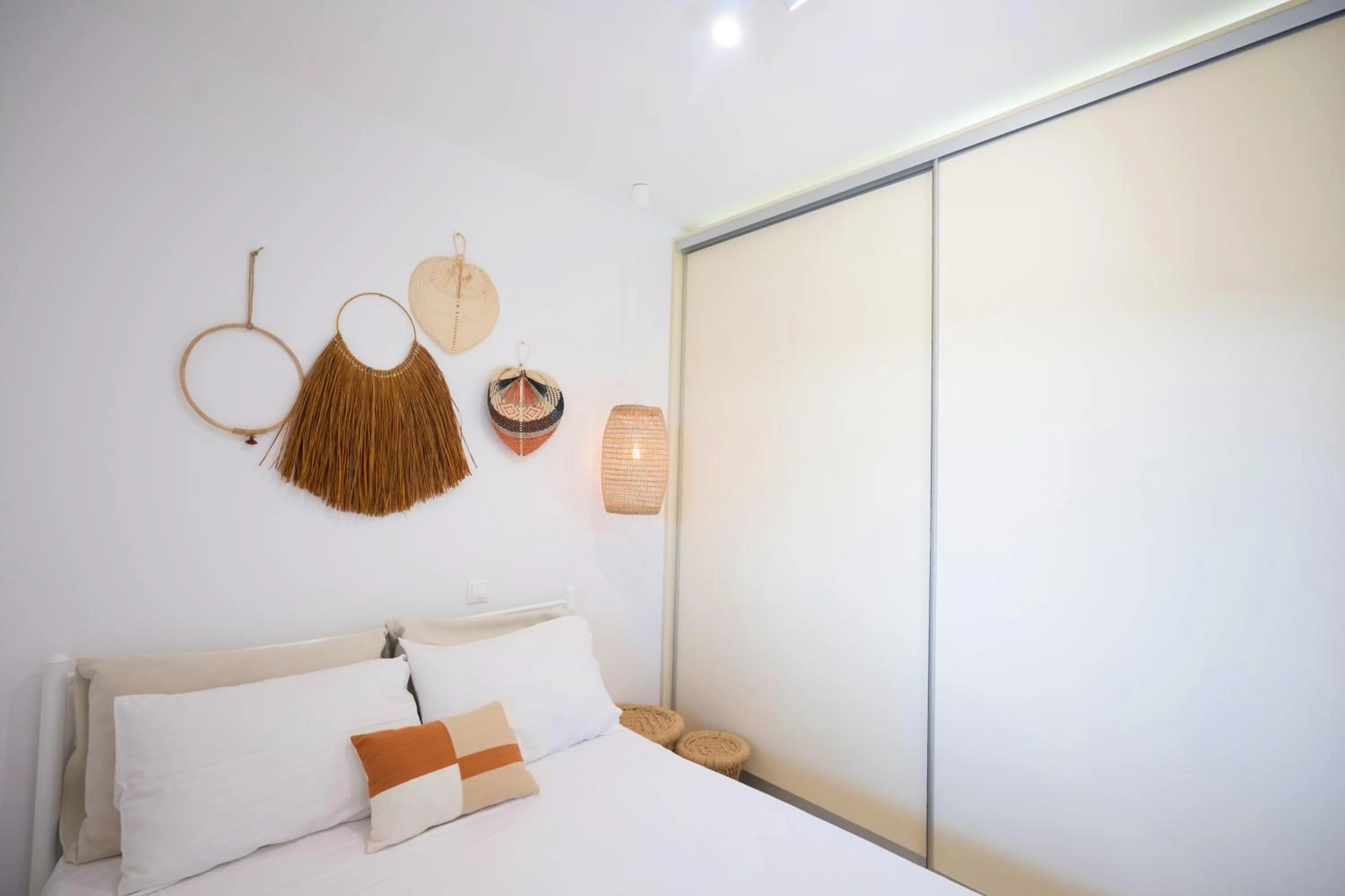 Bed in Mykonos Dot Apartments