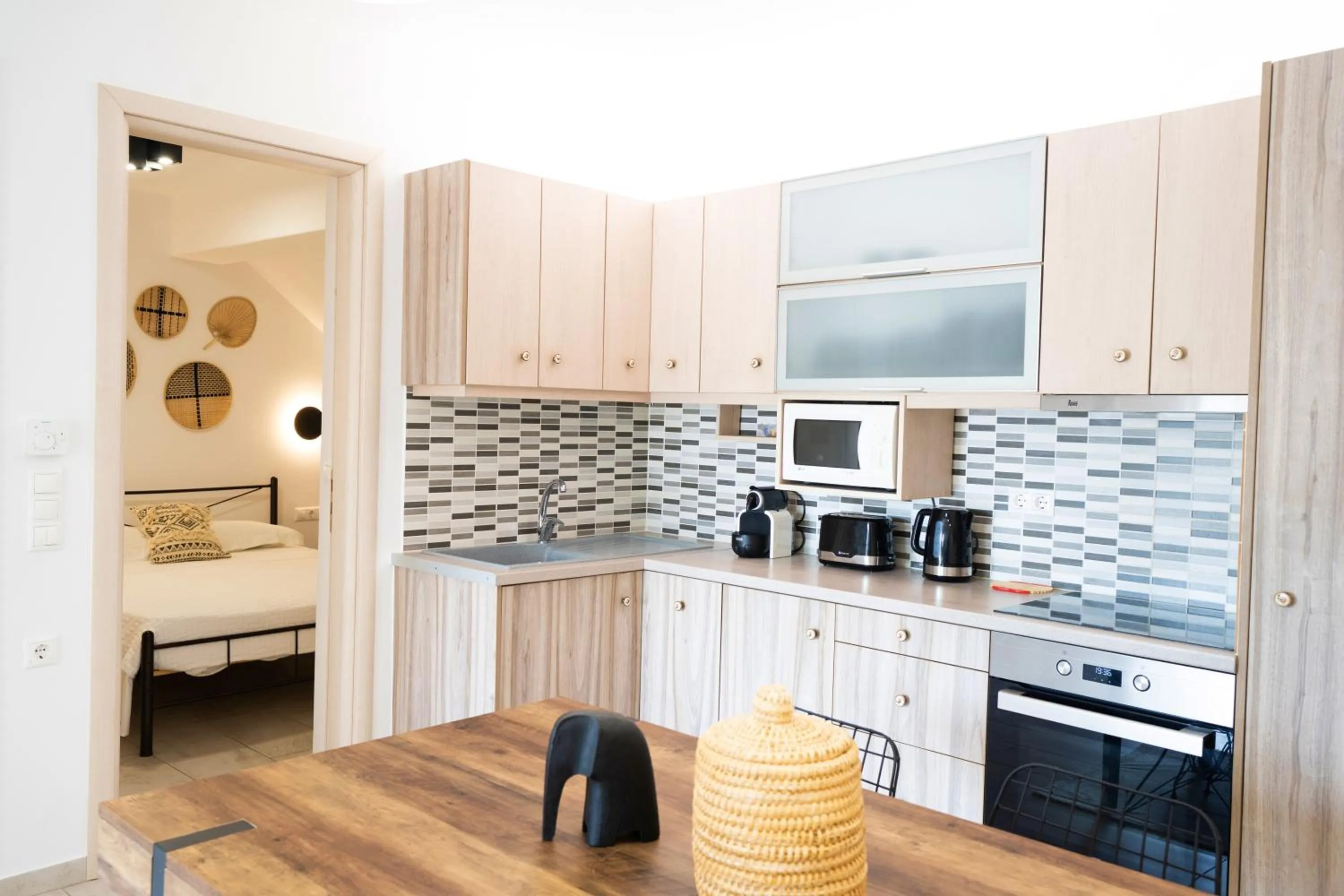 Bed in Mykonos Dot Apartments