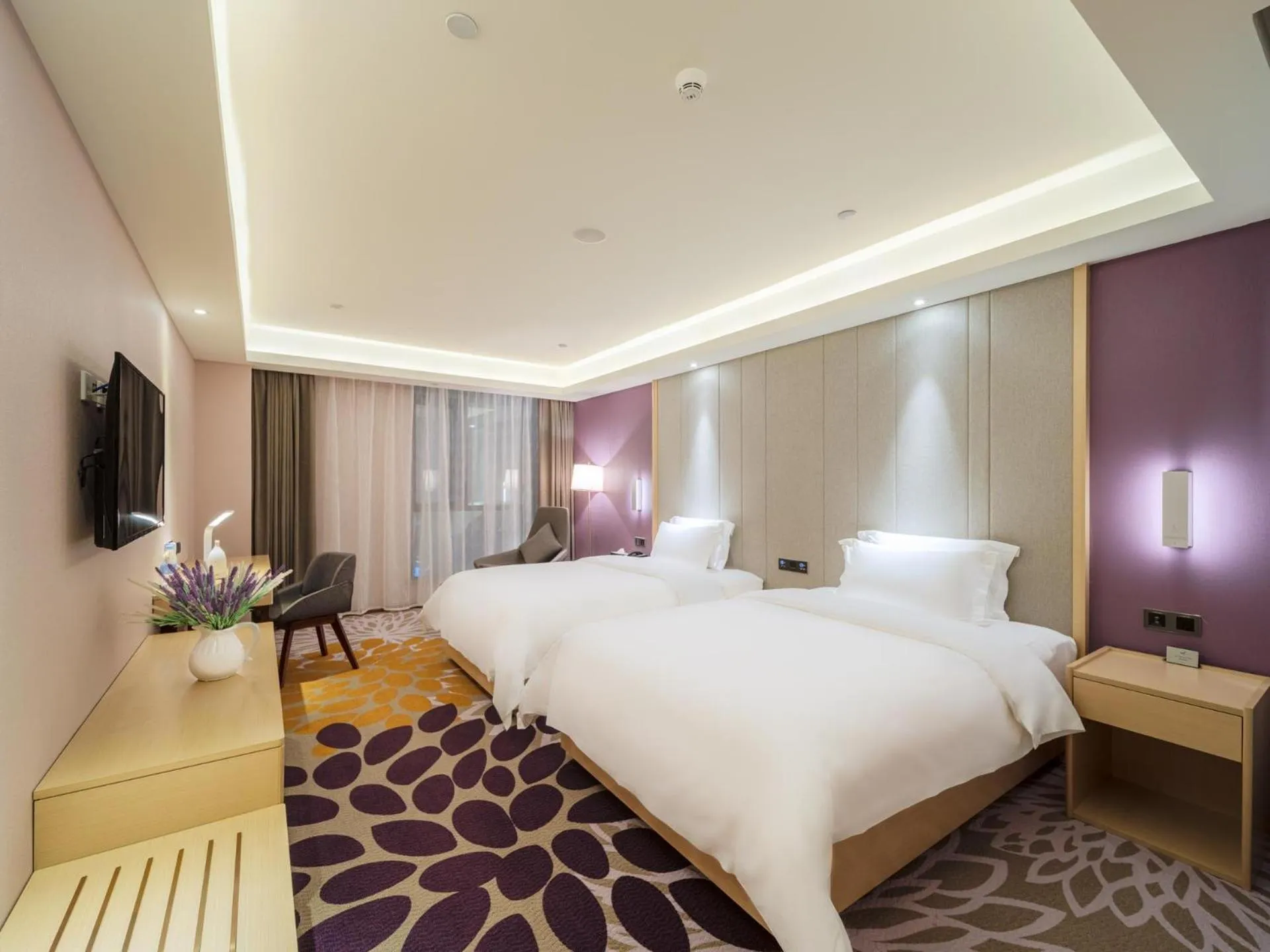 Bed in Lavande Hotel Qingzhen Vocational Education City Time Guizhou