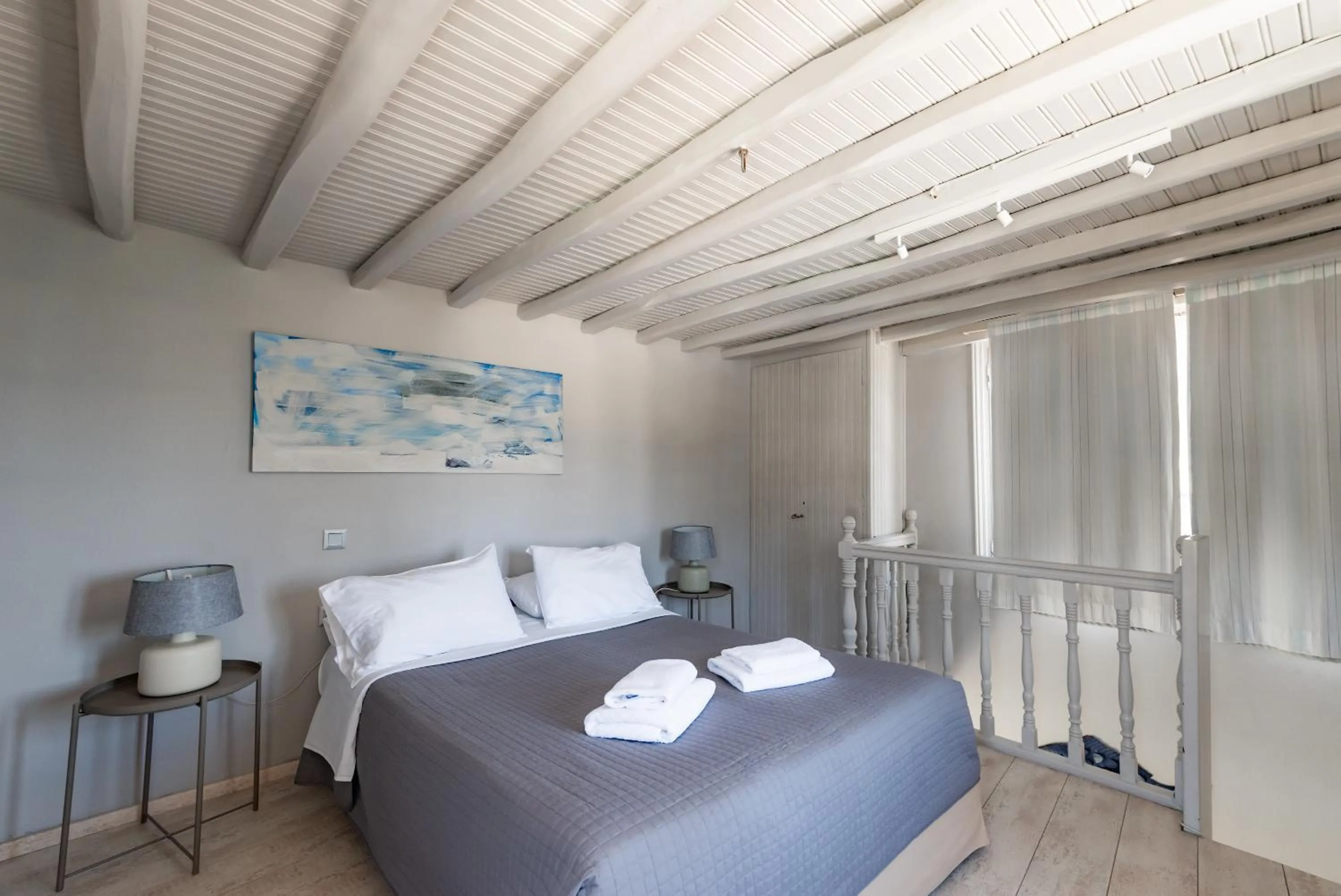 Bed in Rania Apartments Sea View