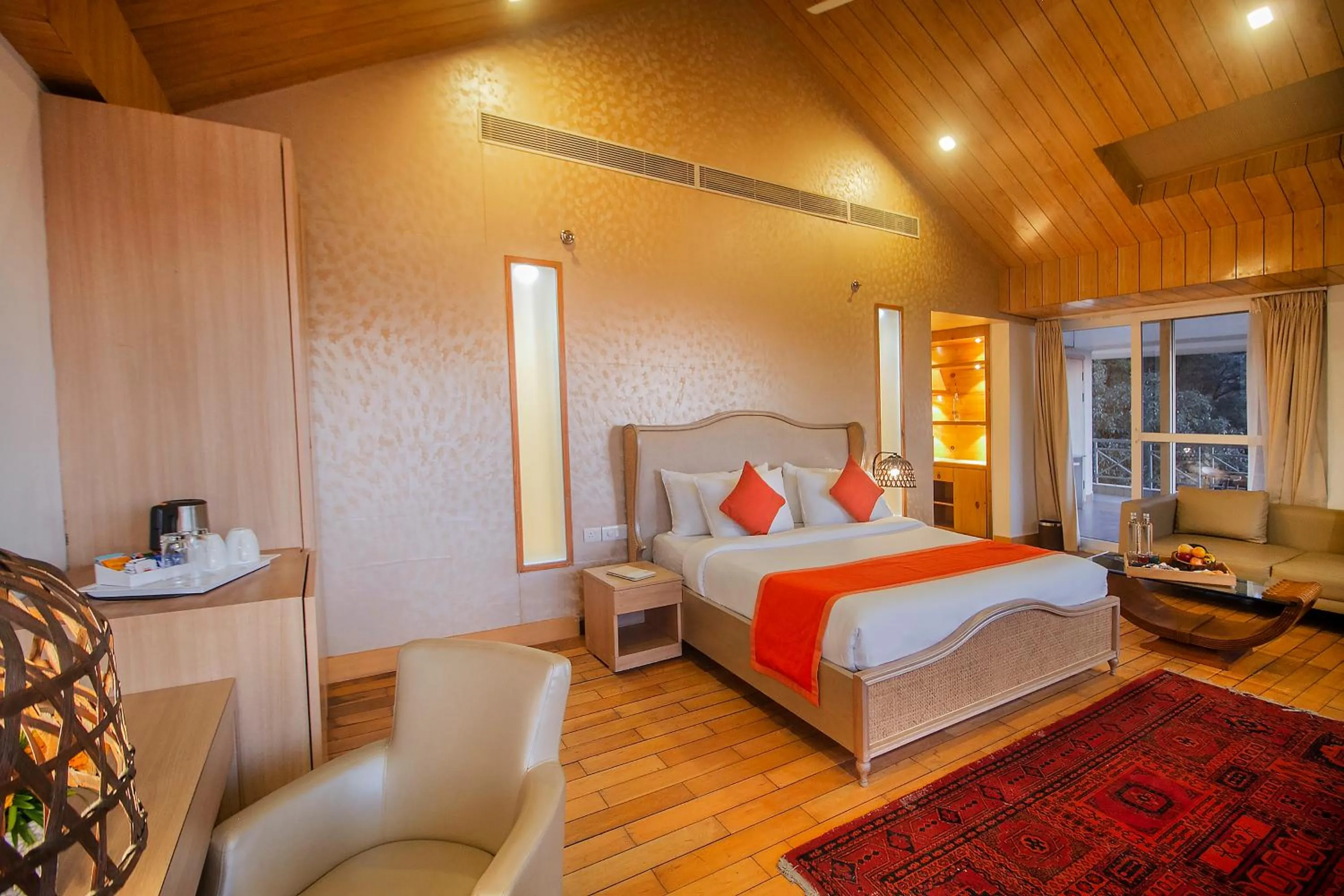 Seating area, Bed in Yog Wellness Resort & Spa By Amritara