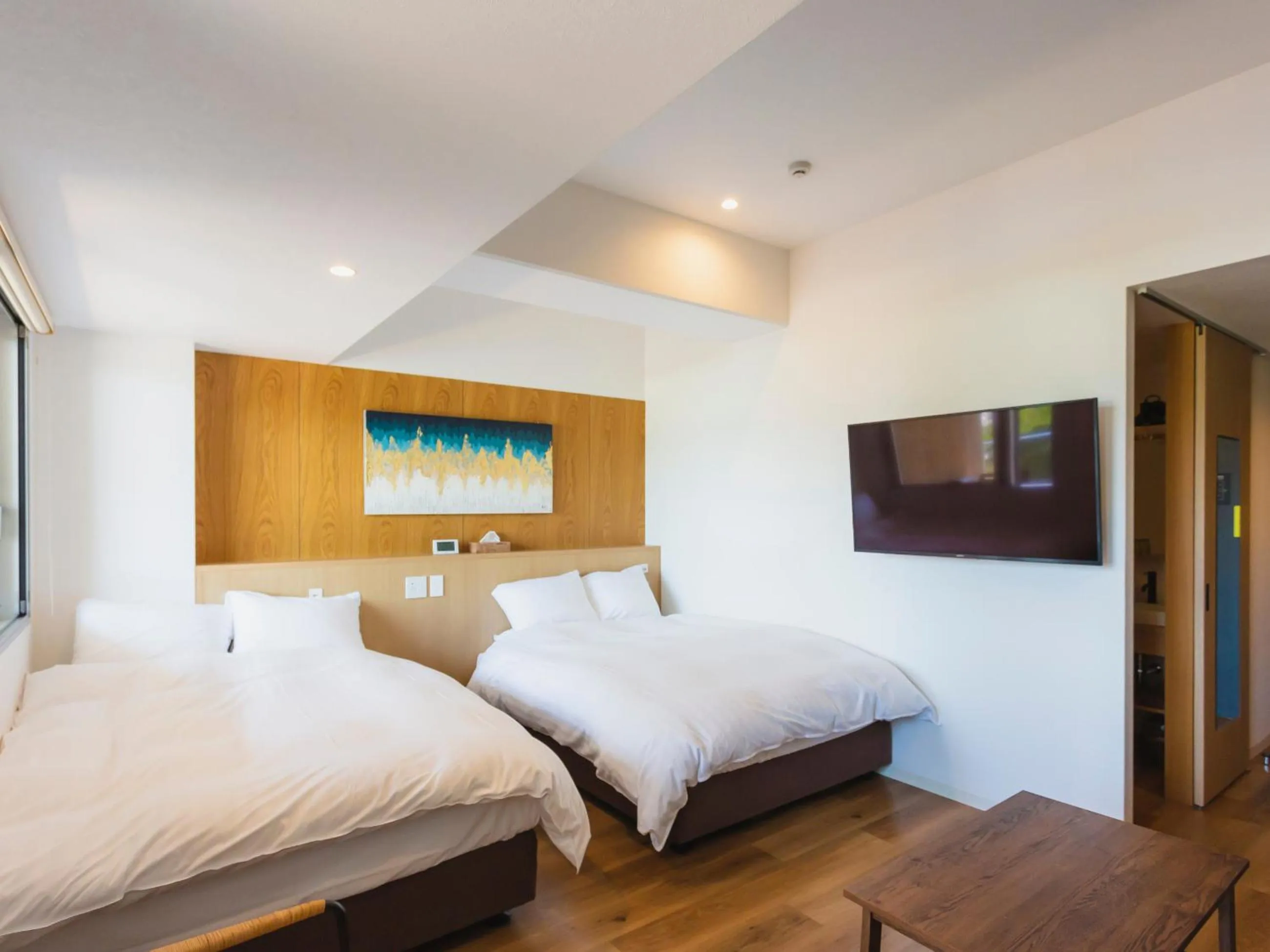 Bed in Fukiagehama Field Hotel