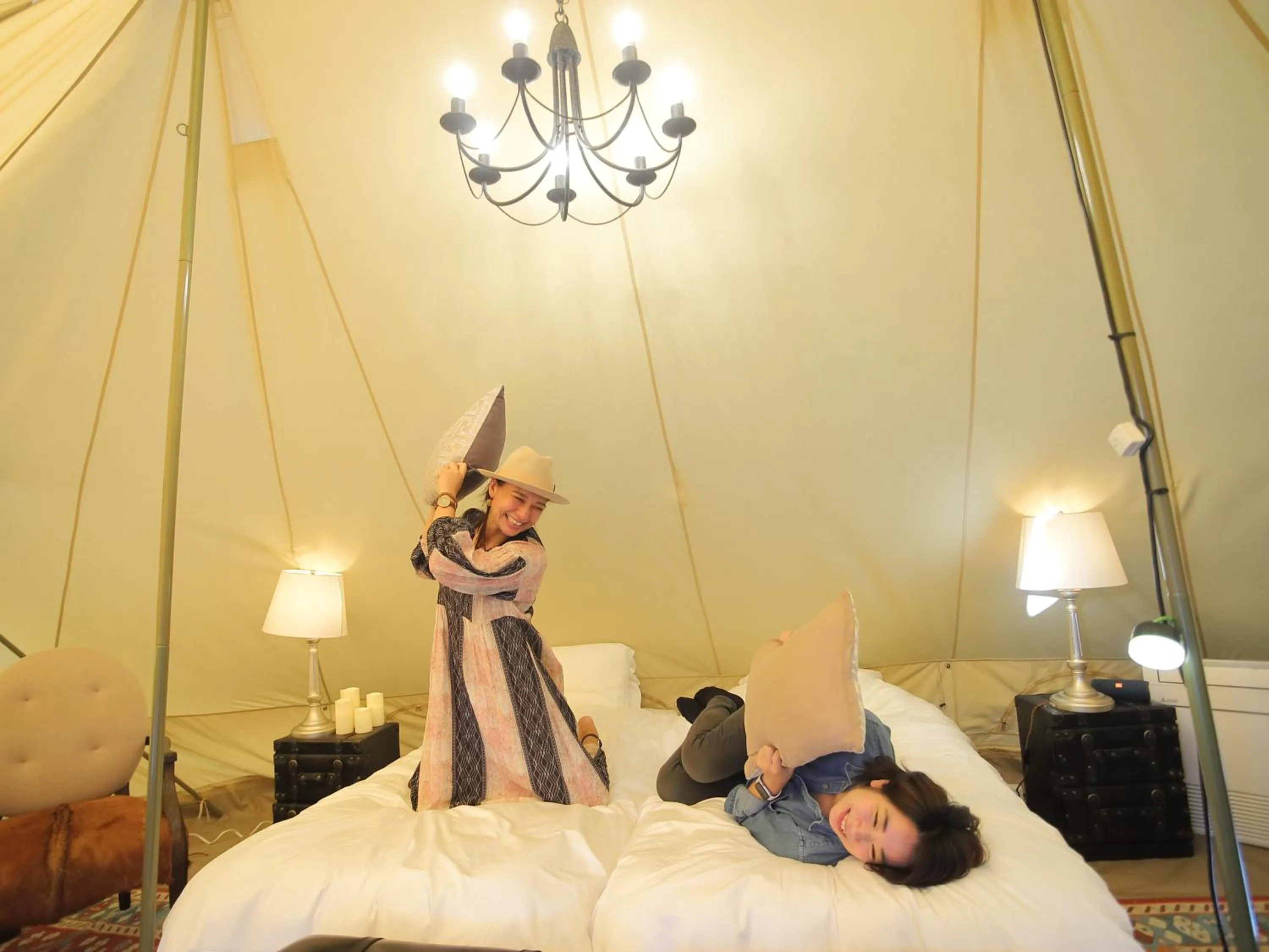 Bed in Fukiagehama Field Hotel