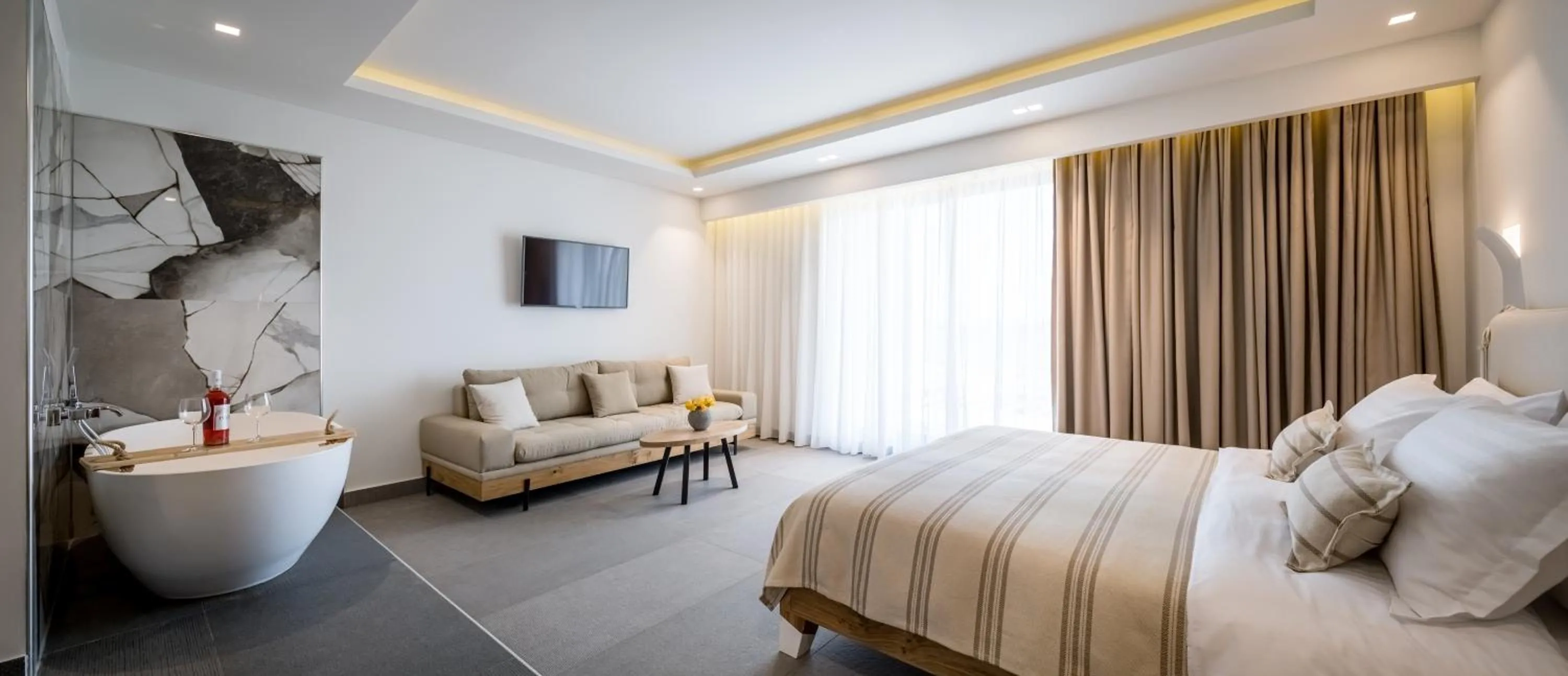 Bed in NISSEA Boutique Hotel
