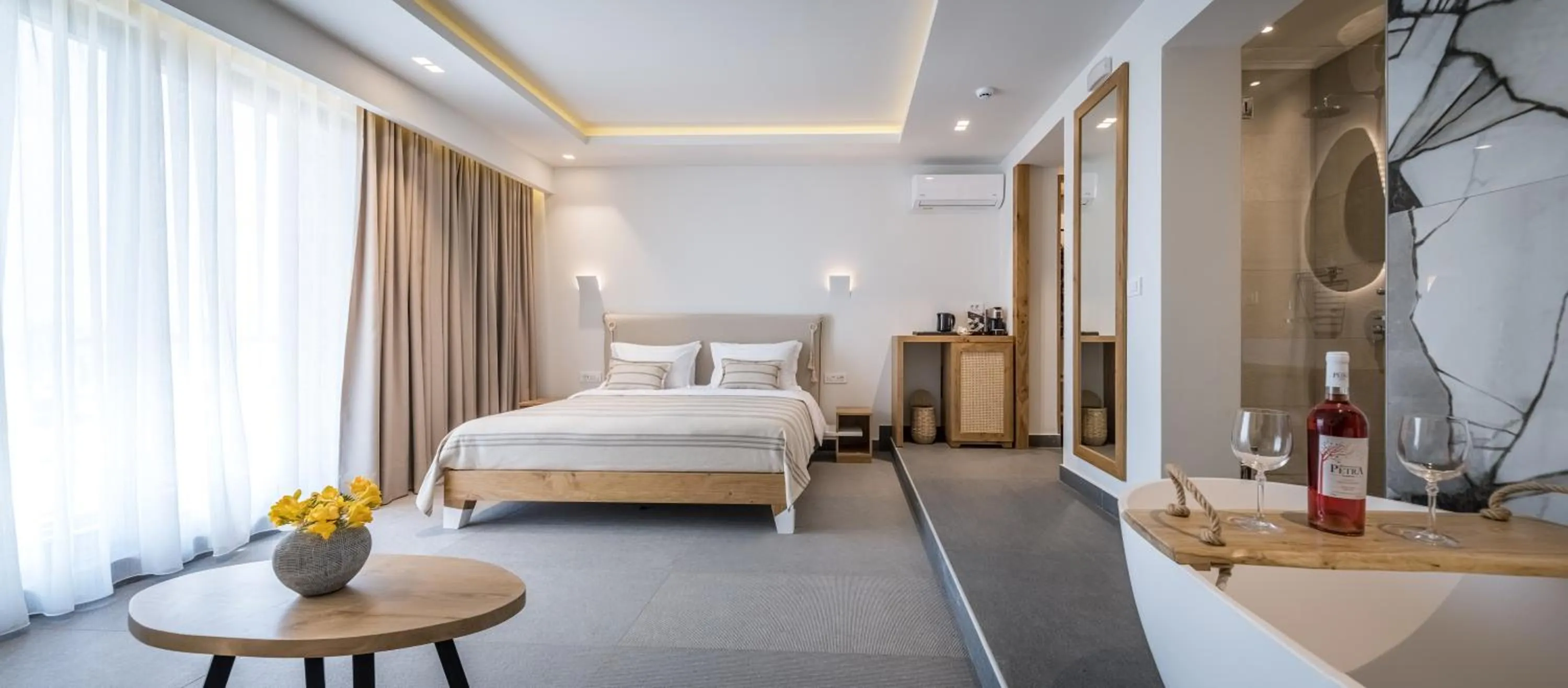 Bed in NISSEA Boutique Hotel