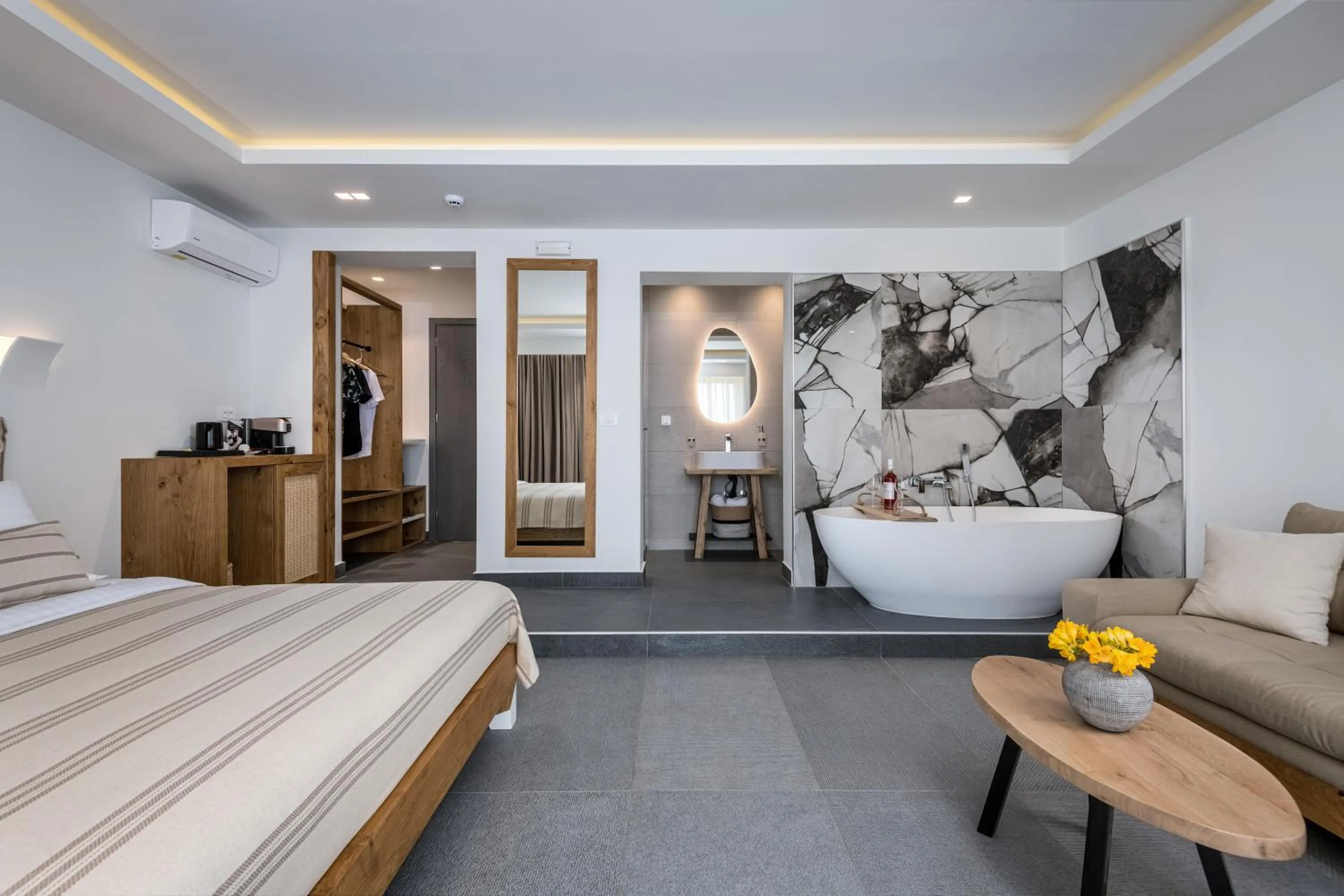 Bed in NISSEA Boutique Hotel