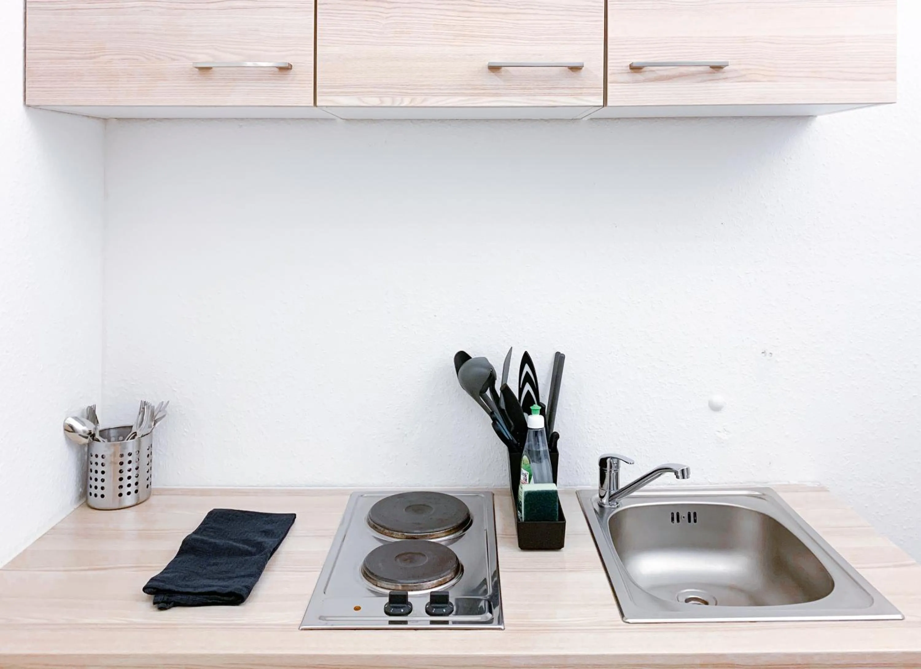 Kitchen or kitchenette in Relax Aachener Boardinghouse Appartements Premium 1