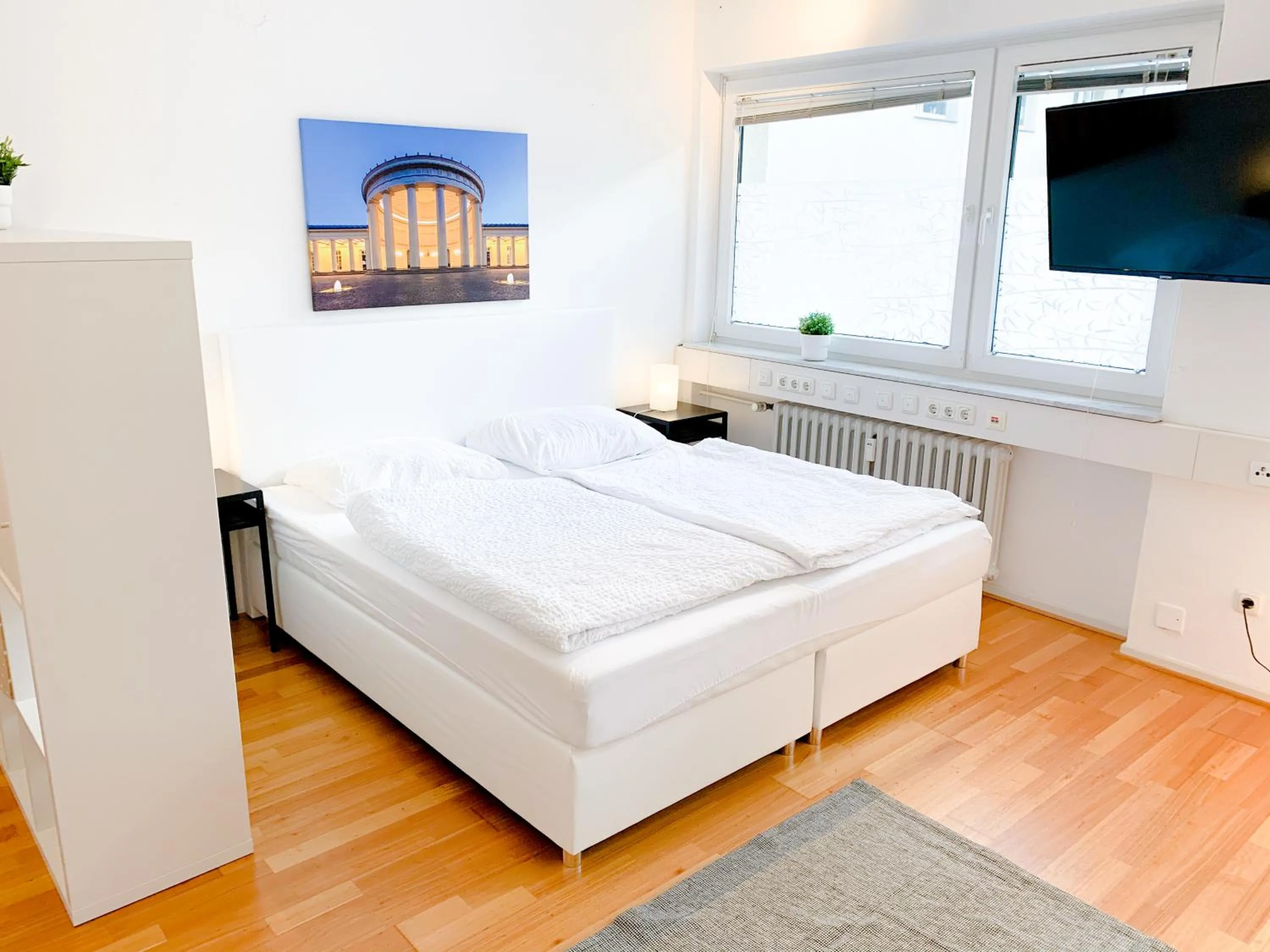 Bedroom, Bed in Relax Aachener Boardinghouse Appartements Premium 1