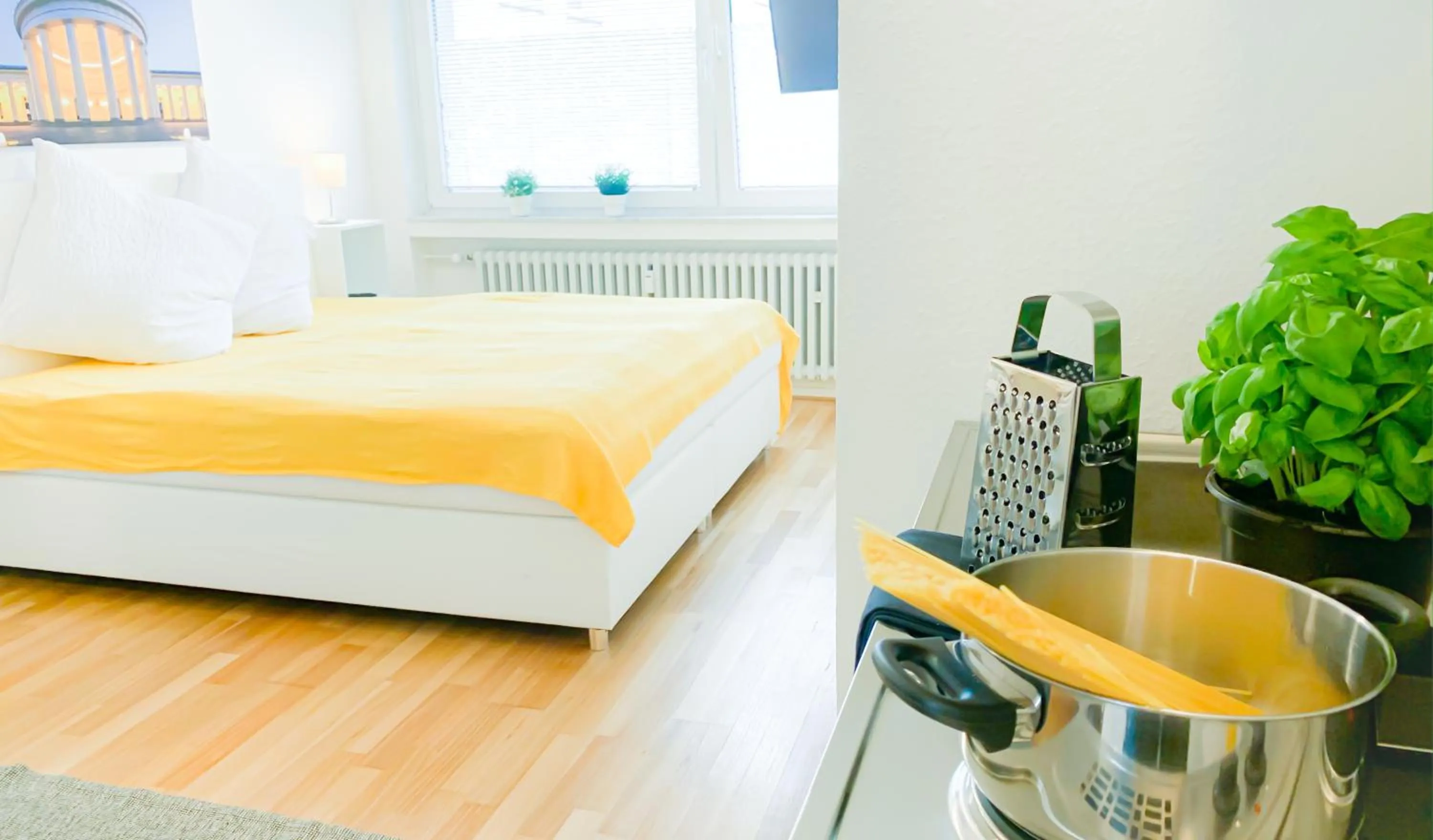 Photo of the whole room, Bed in Relax Aachener Boardinghouse Appartements Premium 1