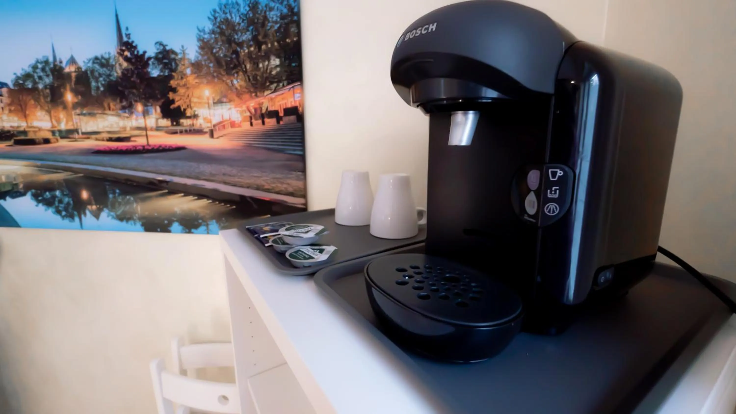 Kitchen or kitchenette in Relax Aachener Boardinghouse Appartements Premium 1