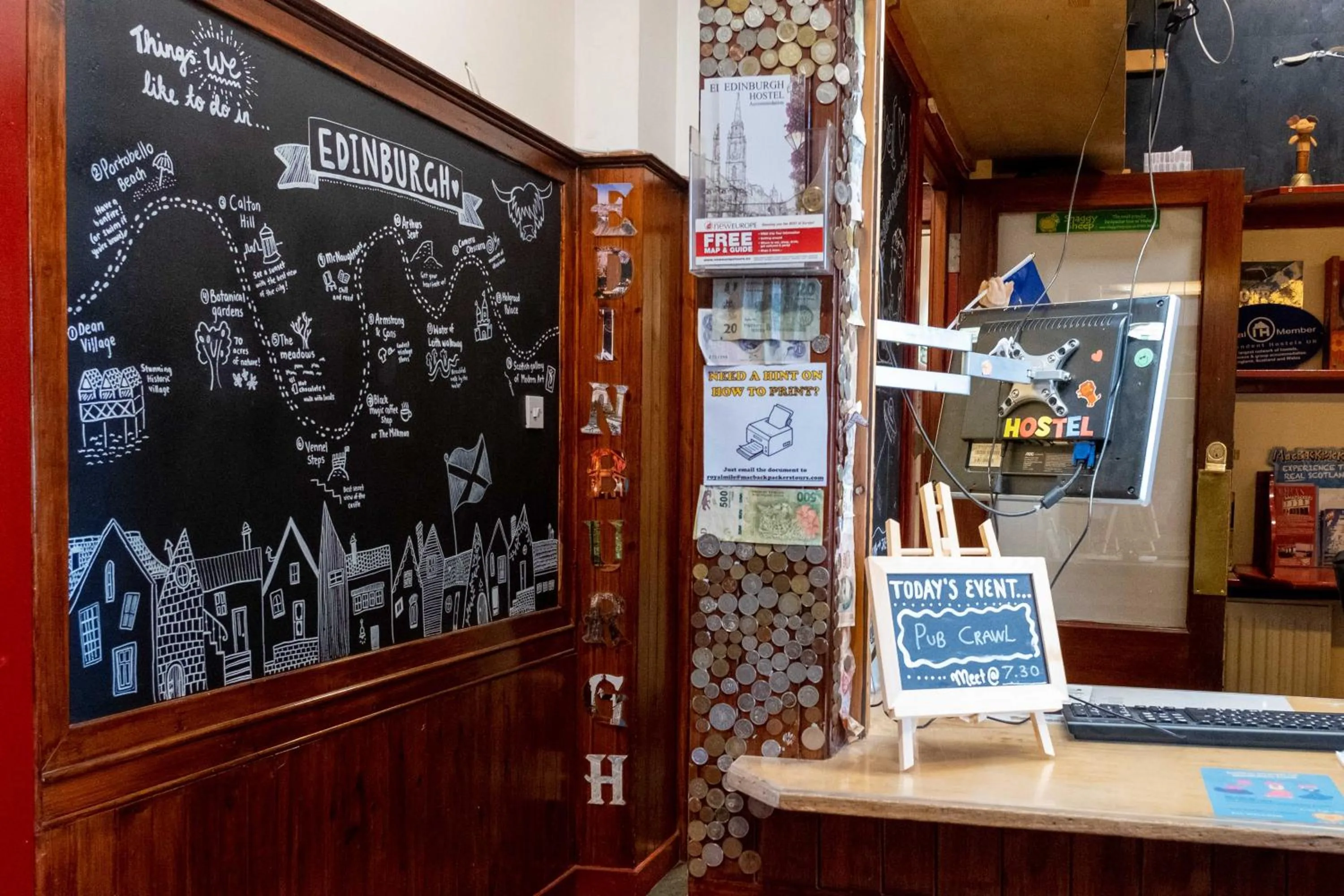 Lobby or reception in Royal Mile Backpackers