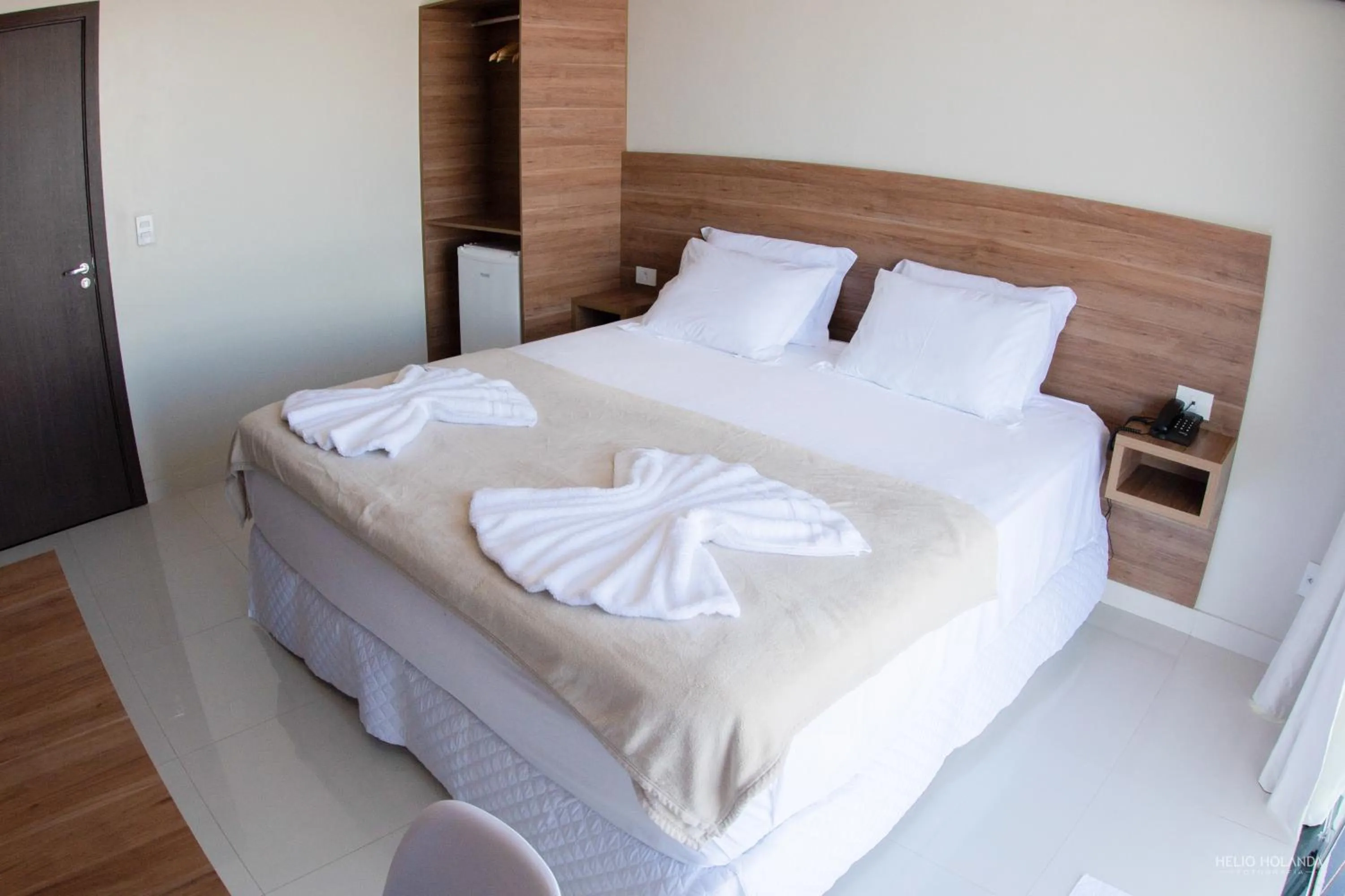 Bed in Hotel Orla do Rio Branco