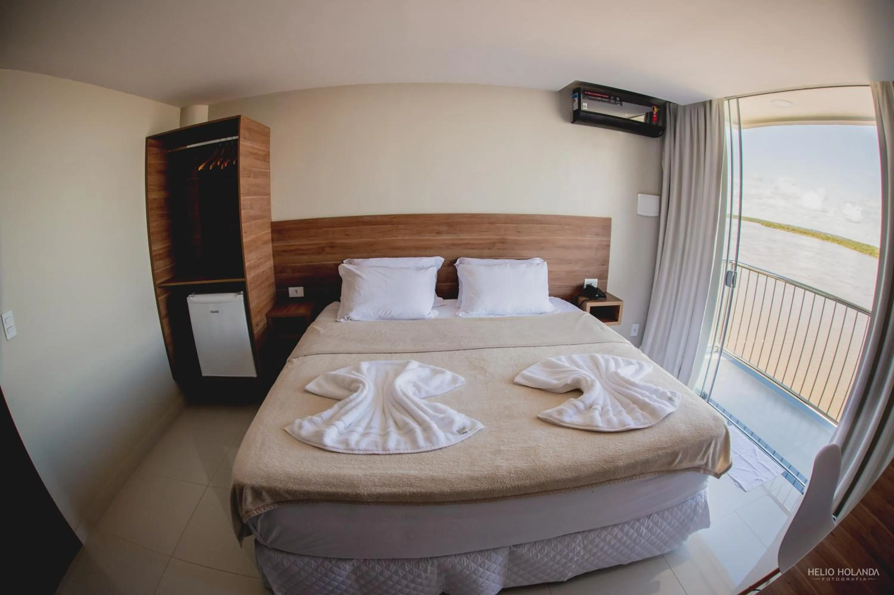 Bed in Hotel Orla do Rio Branco