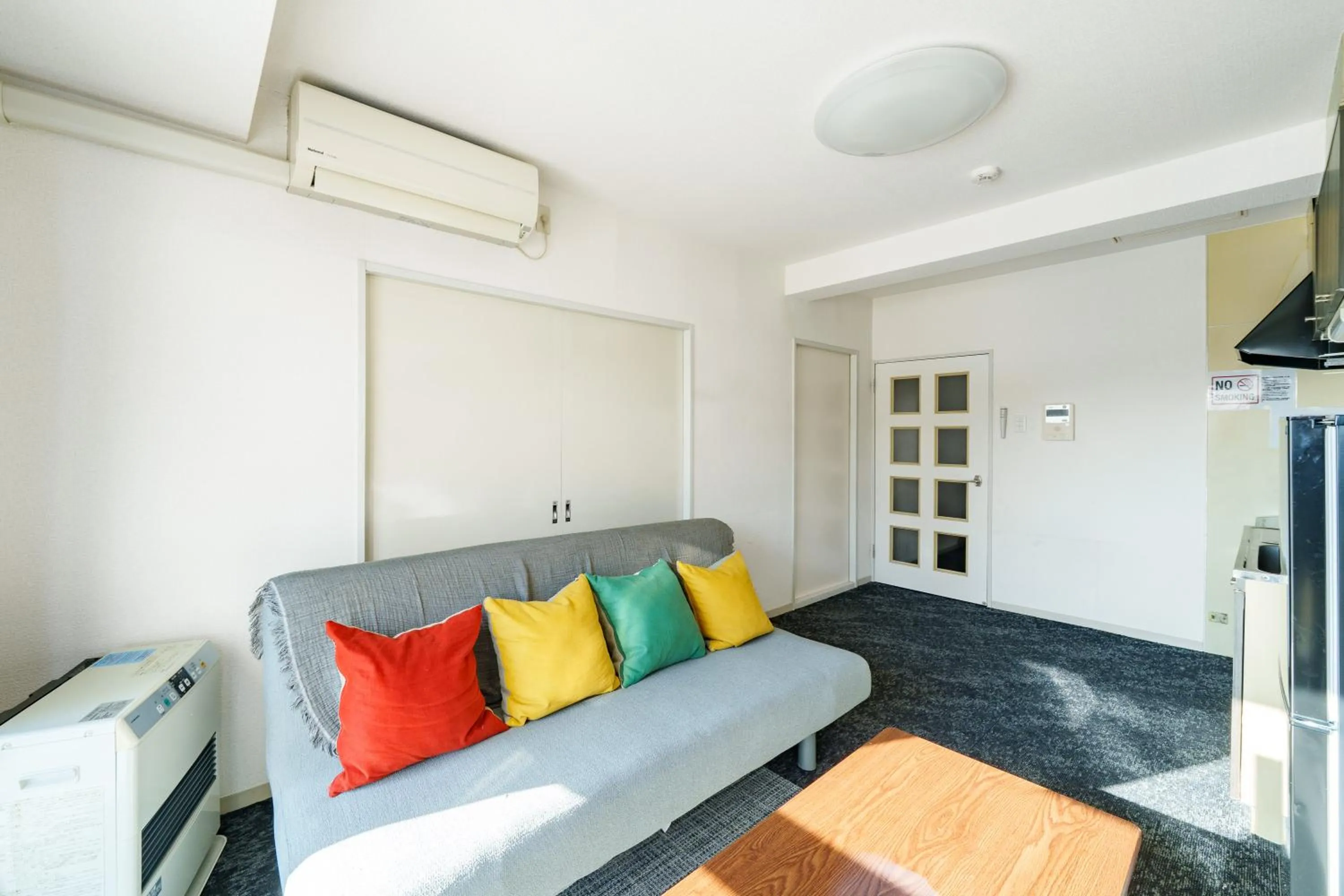 Living room, Bed in 88 Matsui Building Sapporo