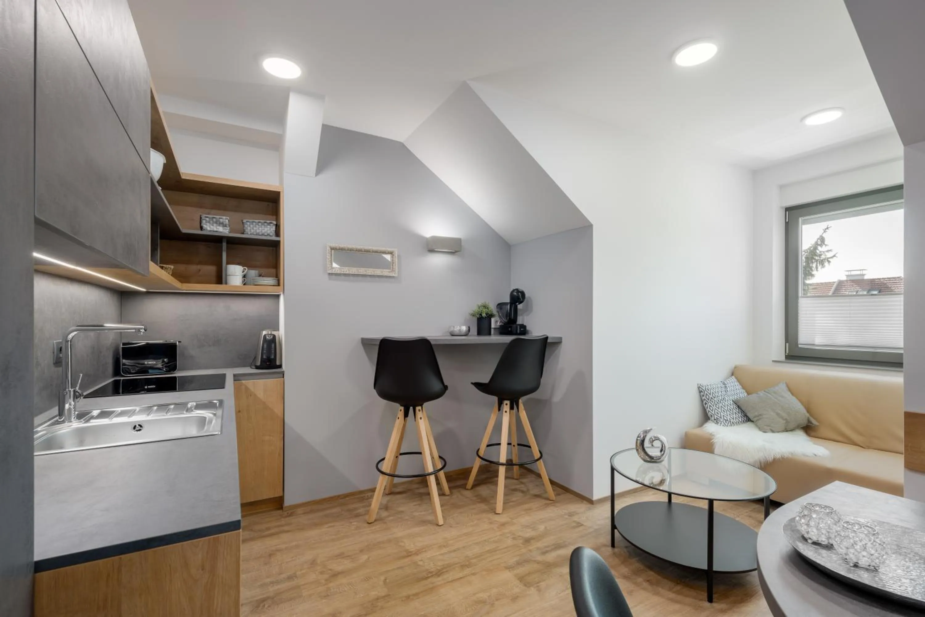 Kitchen or kitchenette in Vila Emona - Central Apartments - Free Parking