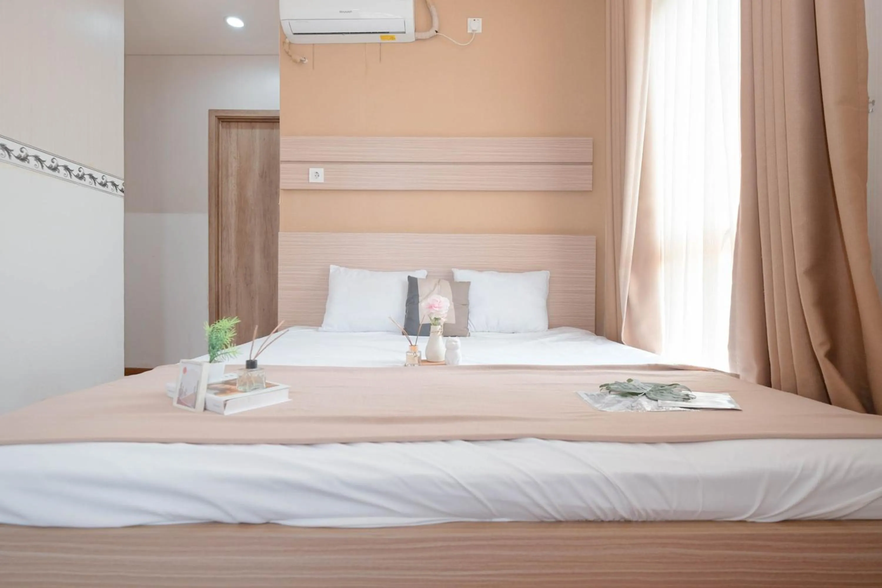 Bed in Fully Furnished 2BR Apartment at Pejaten Park Residence By Travelio