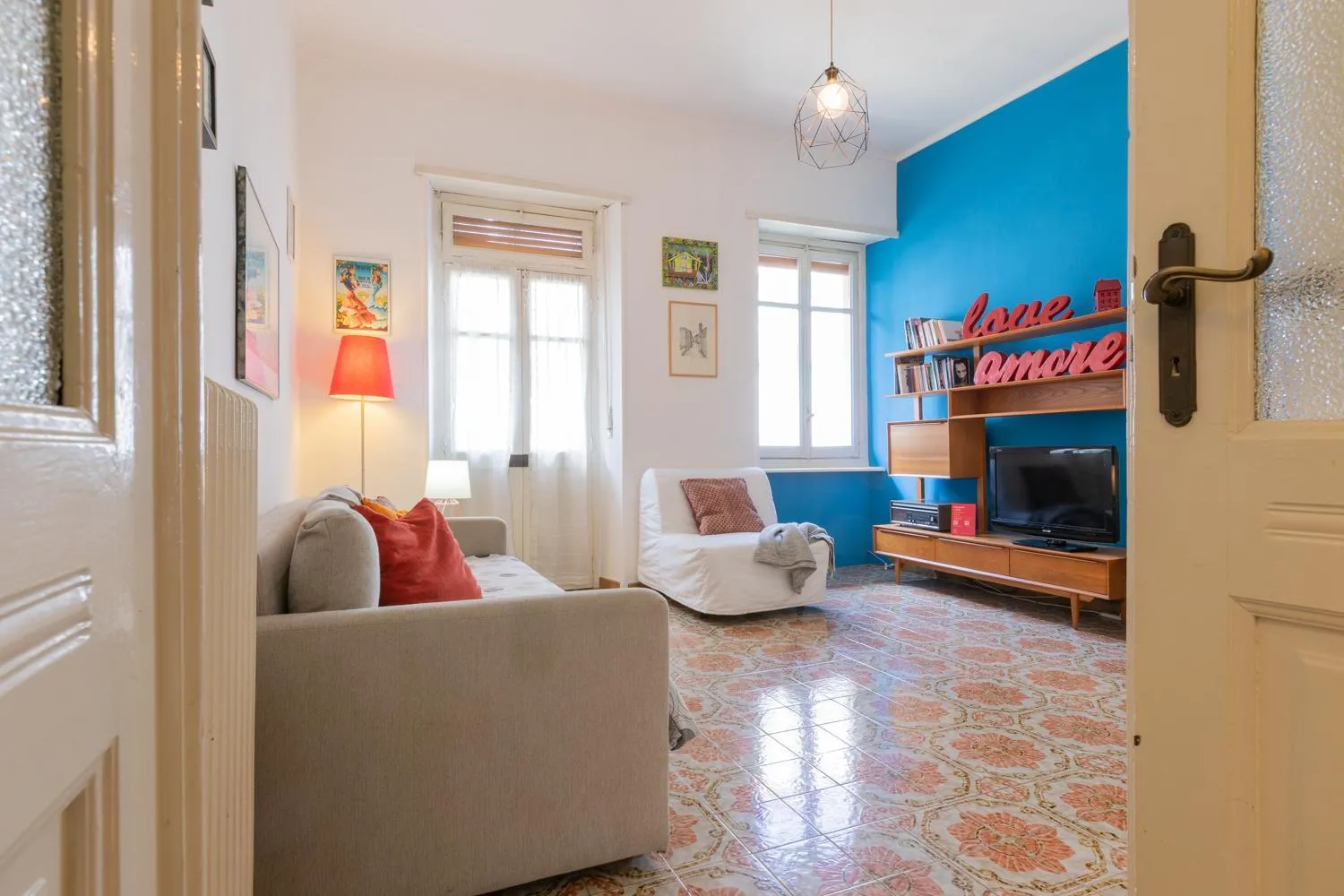 Living room in La Casa dei Colori by Wonderful Italy