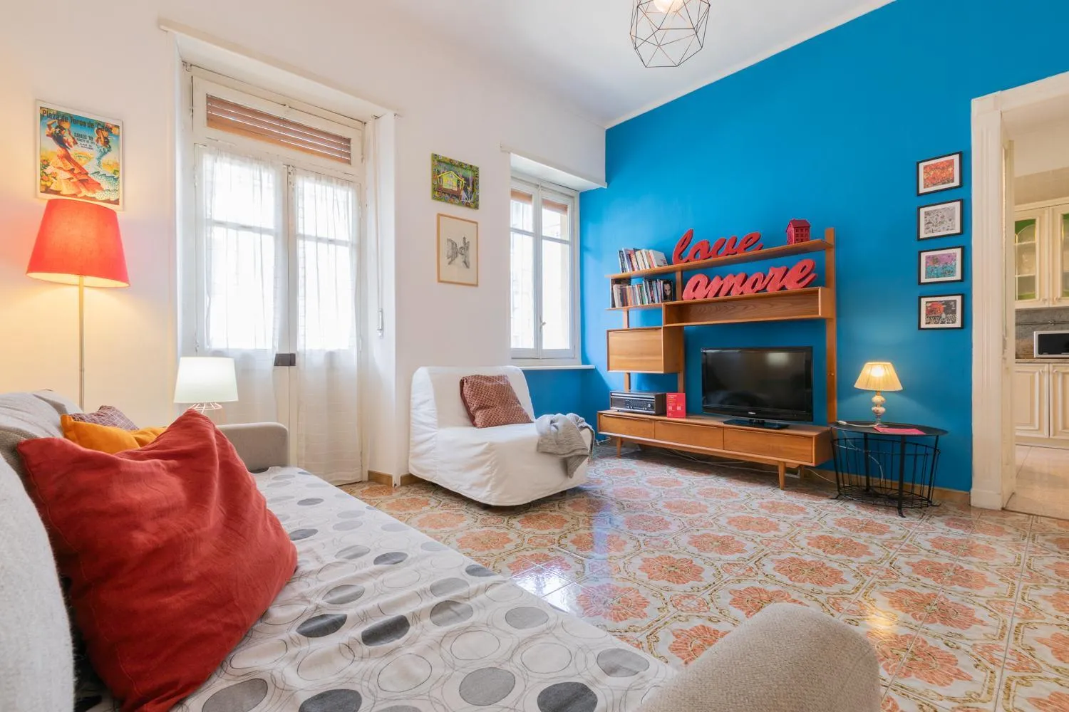 Living room in La Casa dei Colori by Wonderful Italy