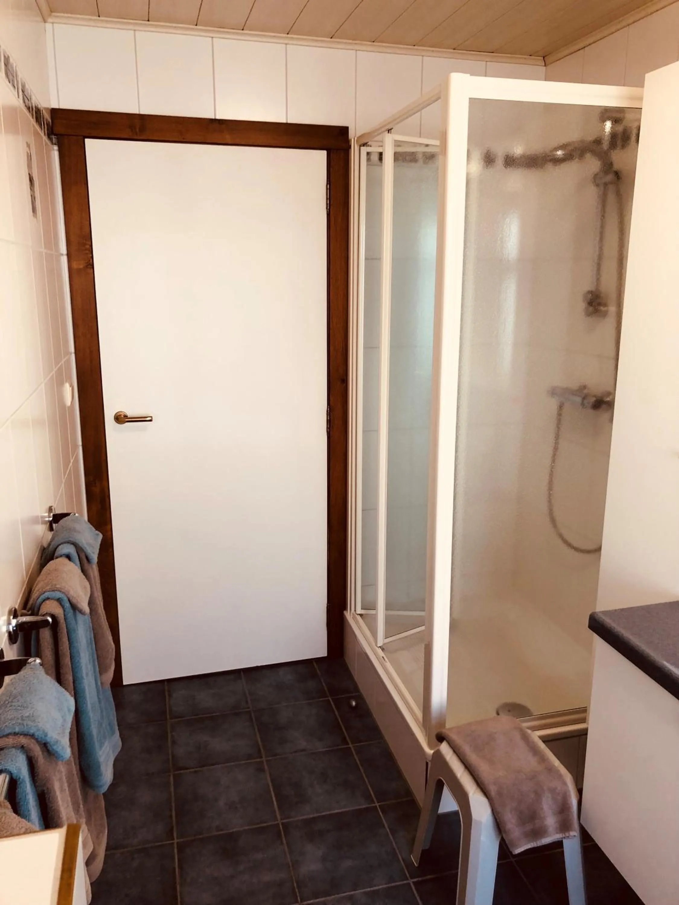 Shower in Appart Hotel Au Pied de Vigne