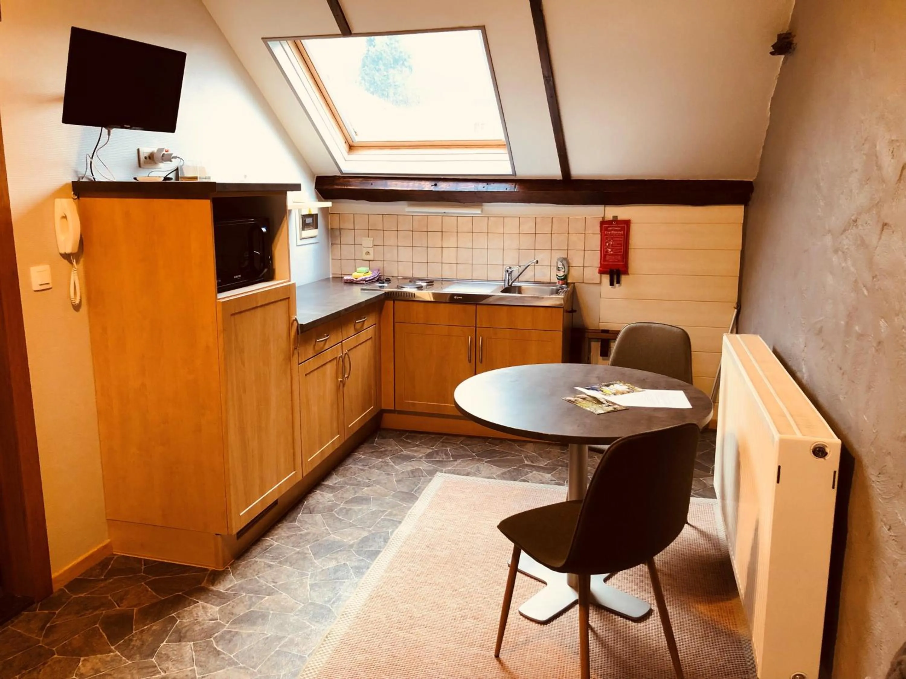 Kitchen or kitchenette in Appart Hotel Au Pied de Vigne