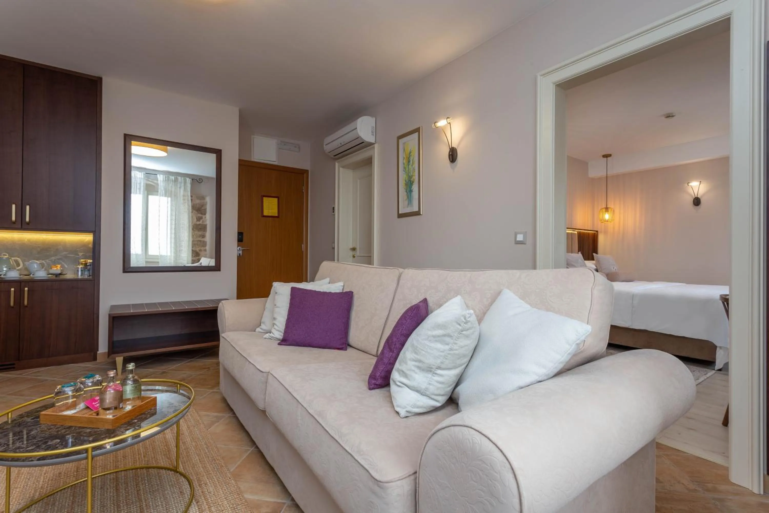 Living room, Bed in Heritage Hotel Park Hvar