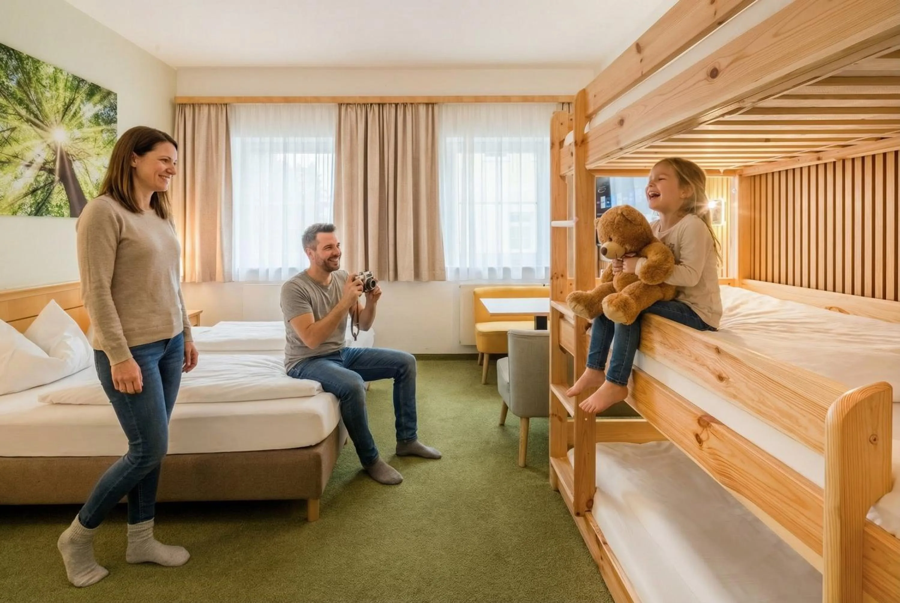 Bed in Familienhotel nahe der Therme Erding