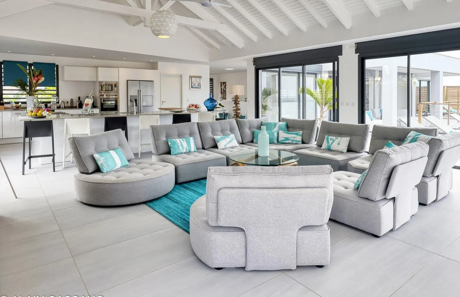 Living room in Villa Azurela