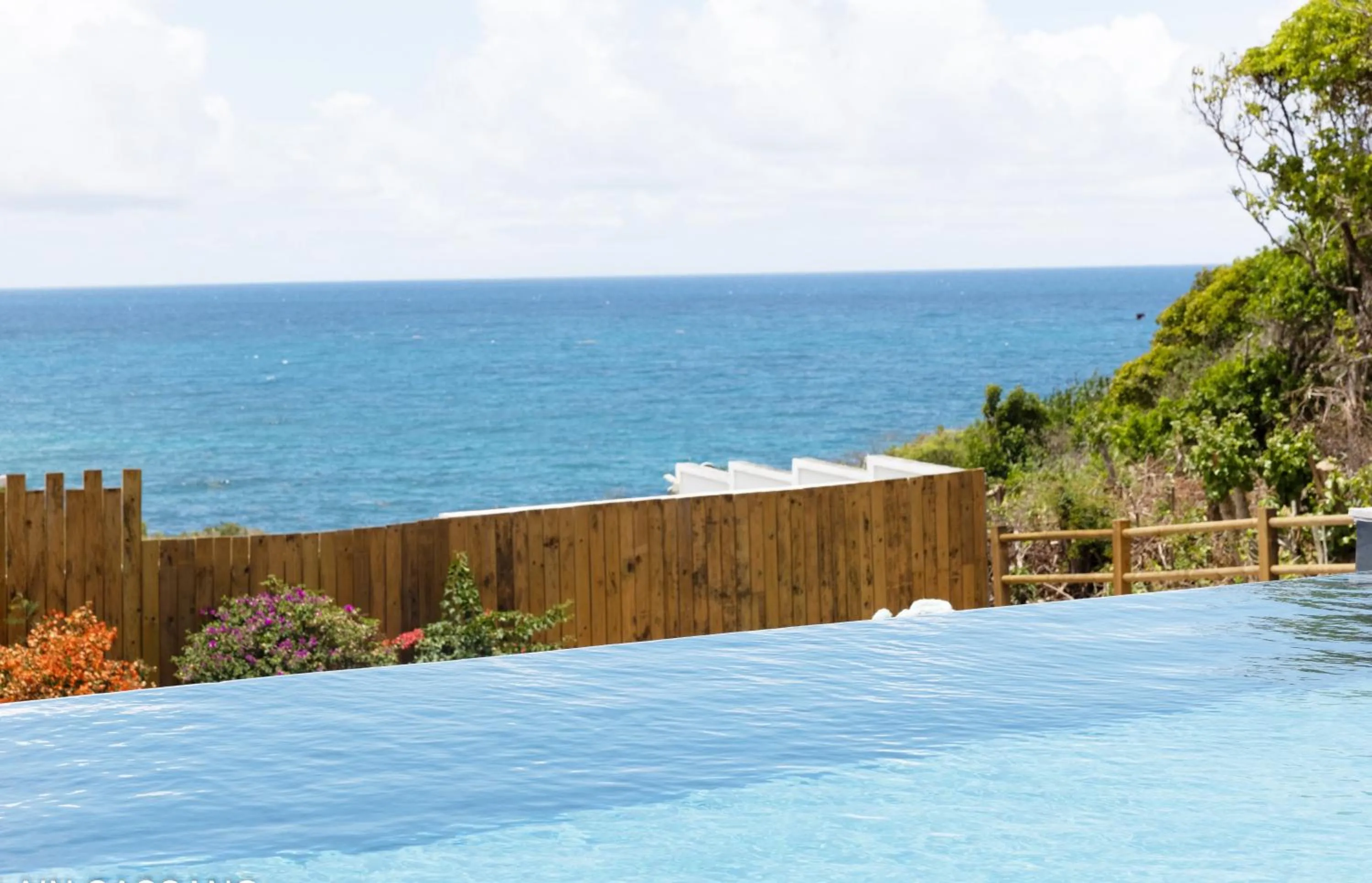 Pool view in Villa Azurela