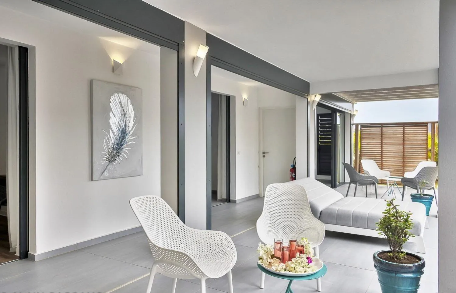 Living room in Villa Azurela