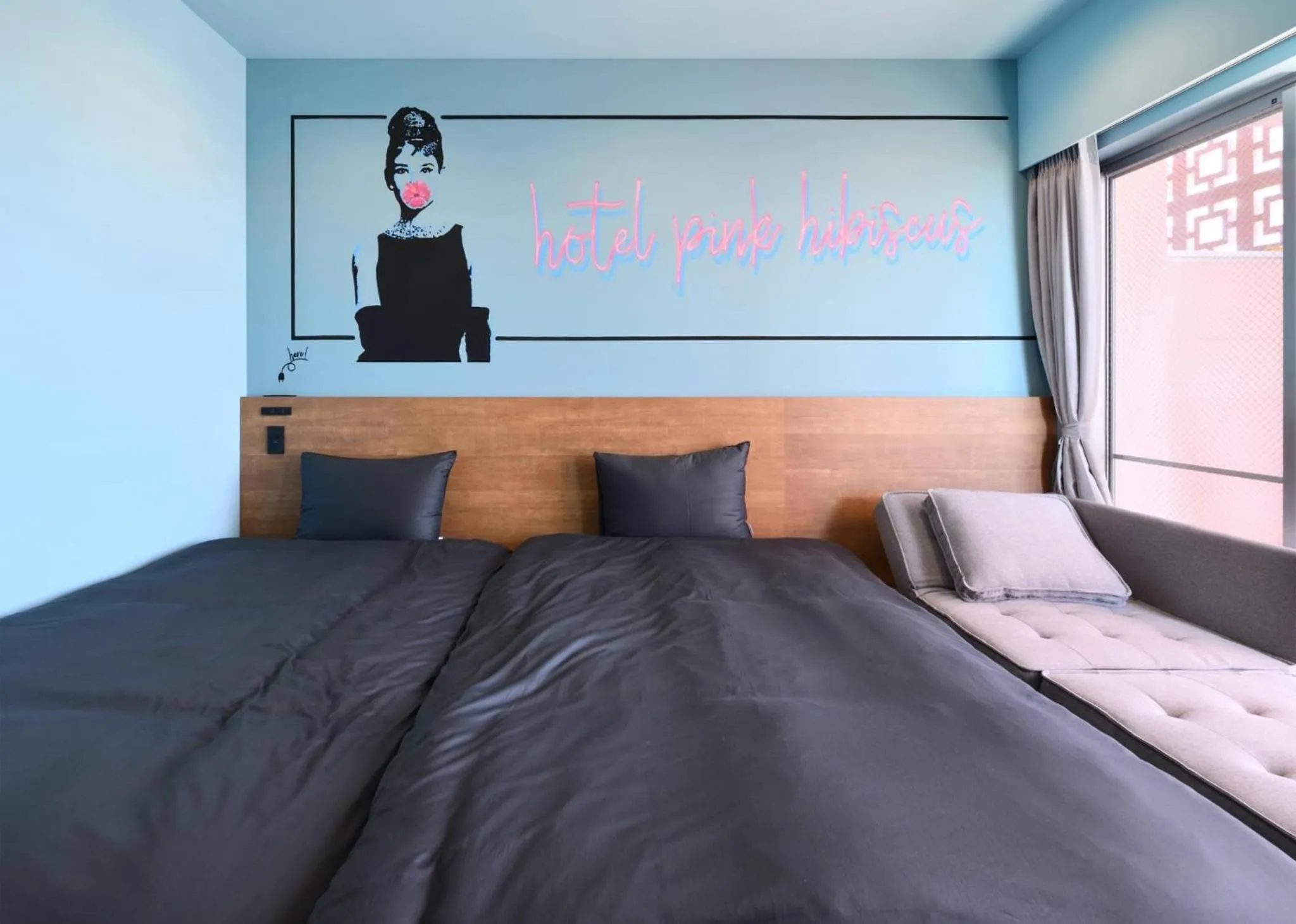 Bed in HOTEL PINK HIBISCUS