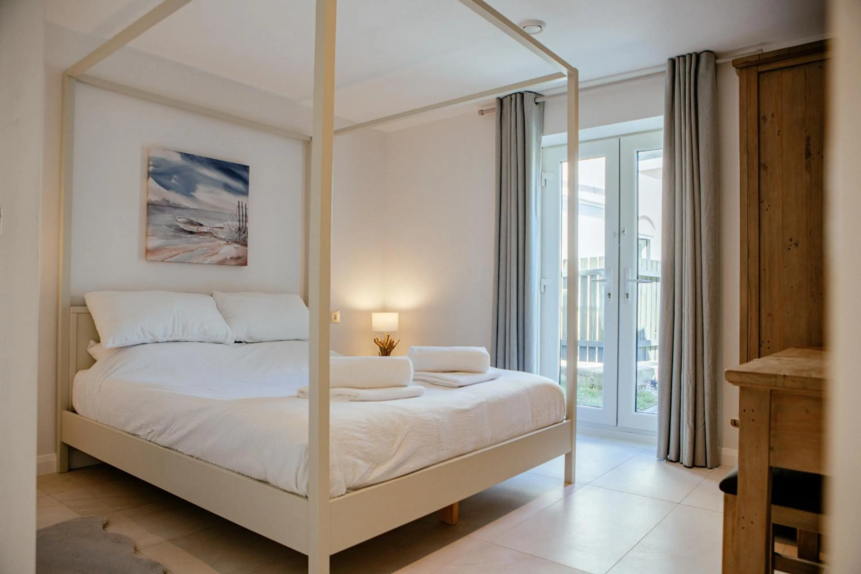 Bedroom, Bed in Sennen Cove Cottage