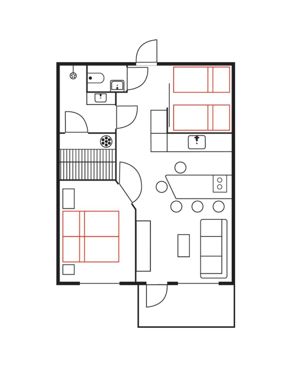 Floor plan in Ski-Inn RukaValley