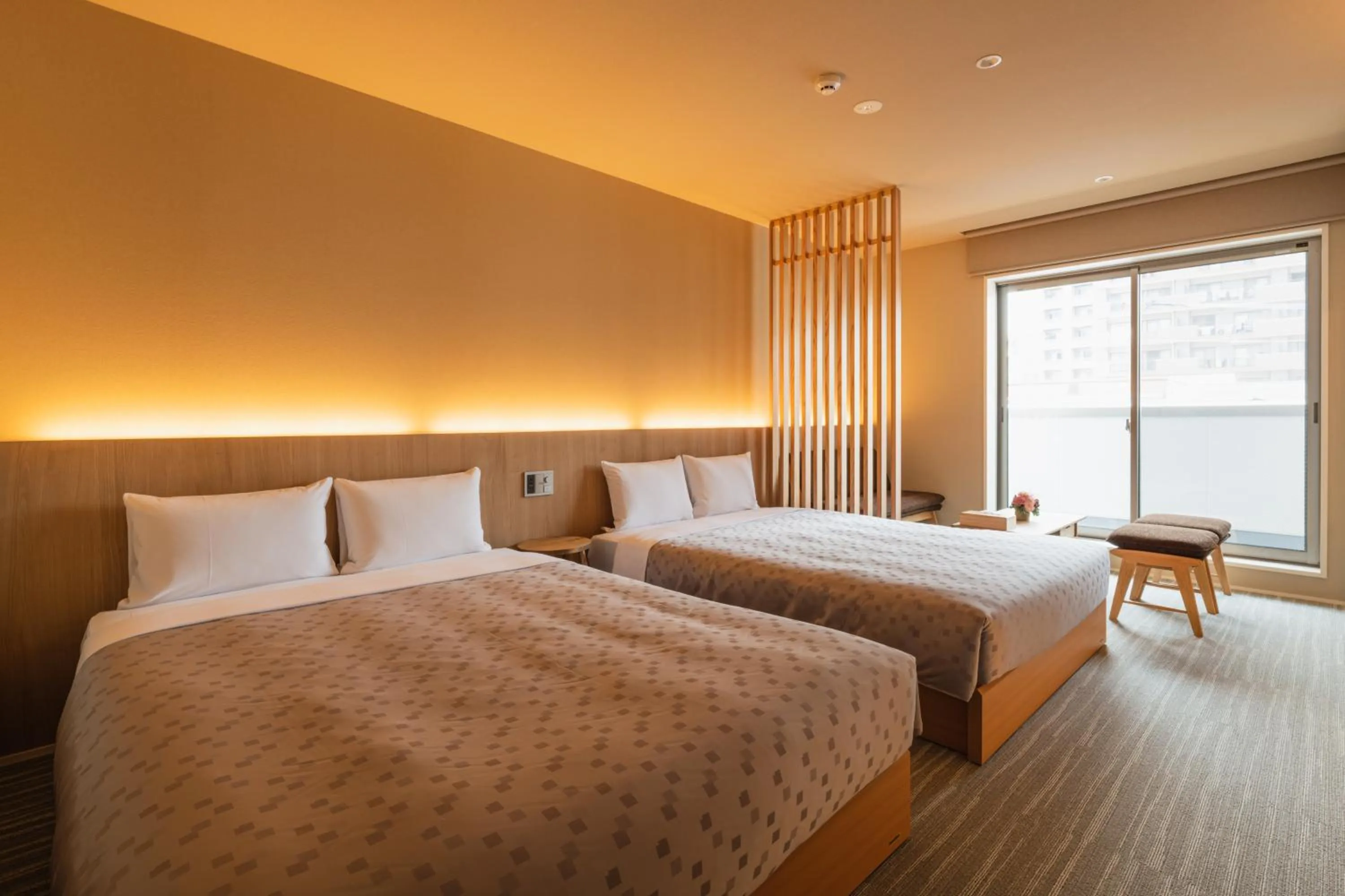 Photo of the whole room, Bed in GRAND BASE Fukuoka Tenjin